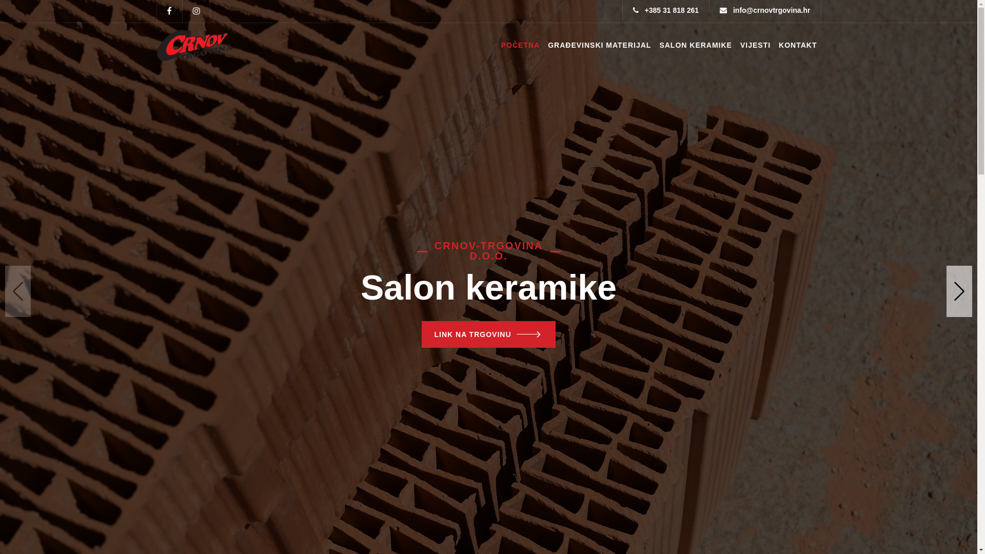 website screenshot of https://crnovtrgovina.hr/