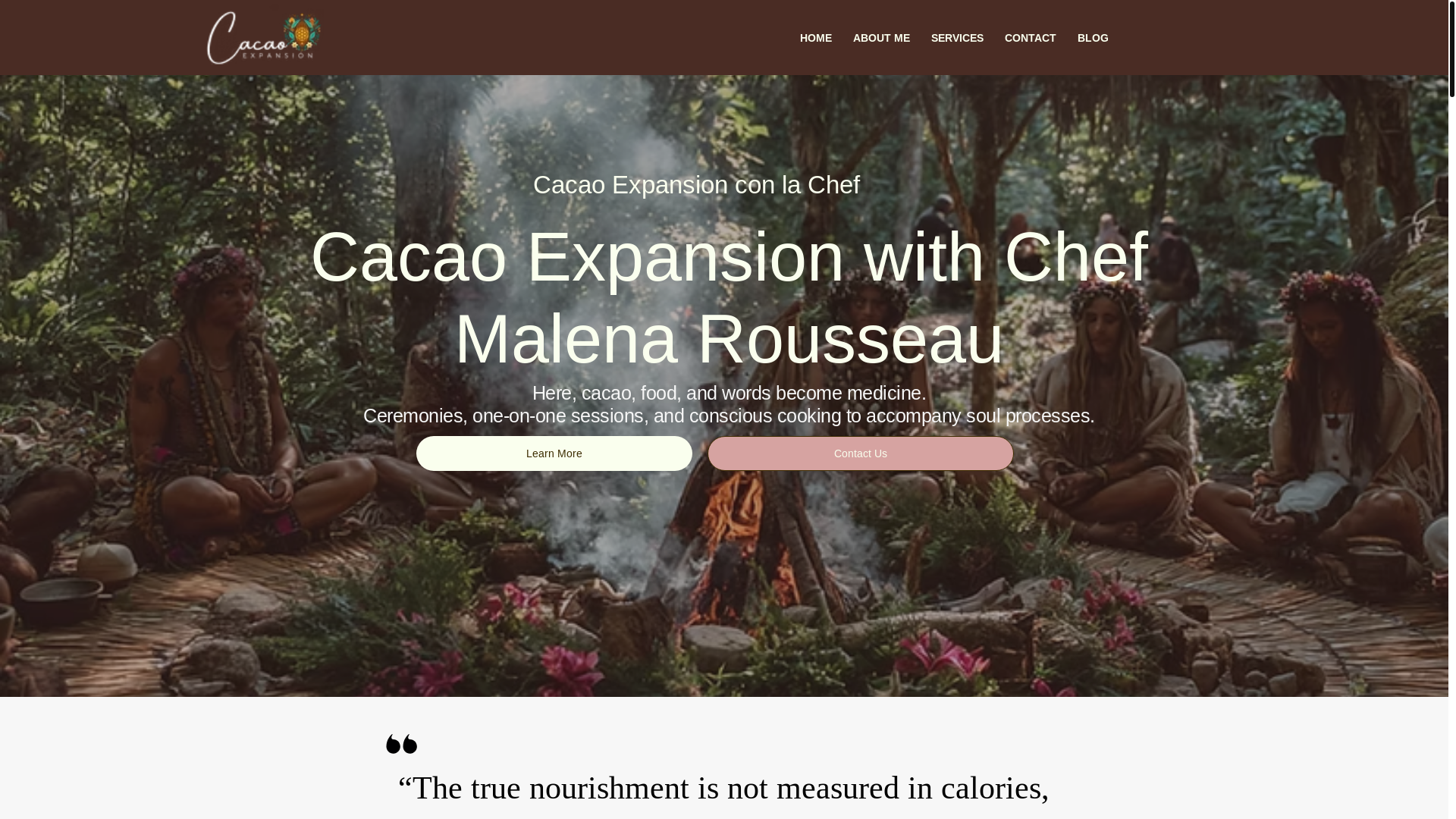 website screenshot of https://cacaoexpansion.com/