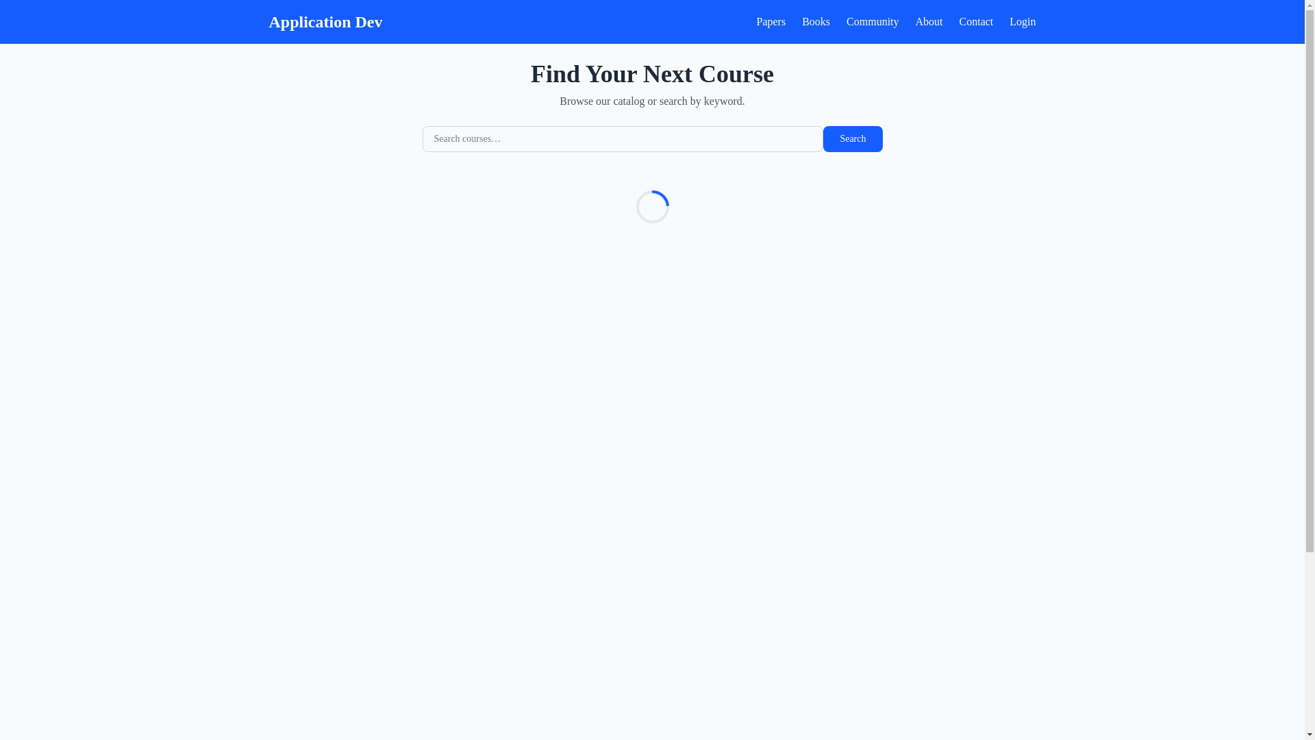 website screenshot of https://applicationdev.org/