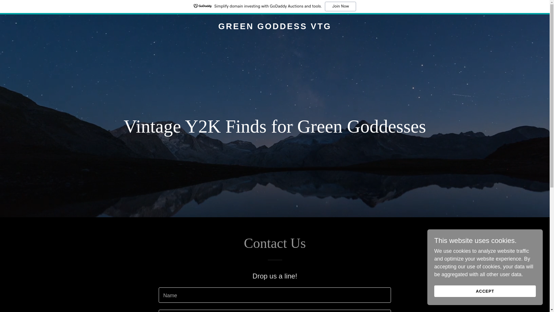 website screenshot of https://greengoddessvtg.com/