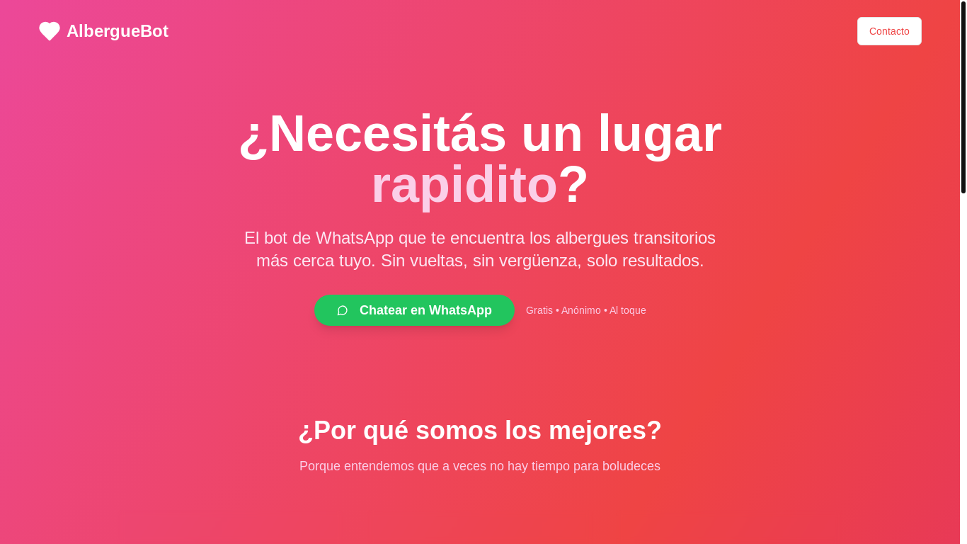website screenshot of https://telobusco.app/