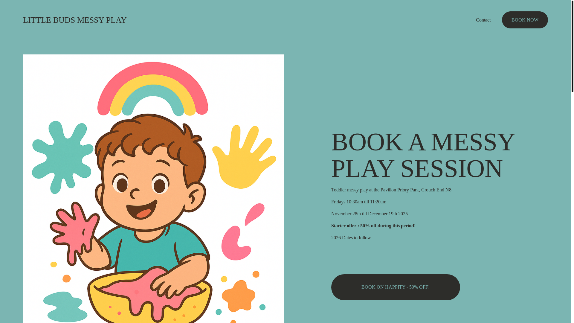 website screenshot of https://littlebudsmessyplay.co.uk/