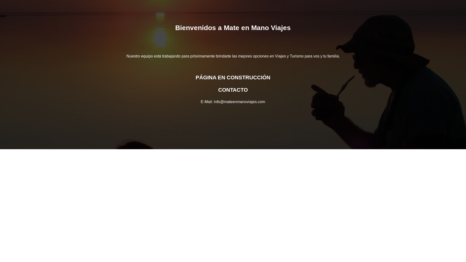 website screenshot of https://mateenmanoviajes.com/