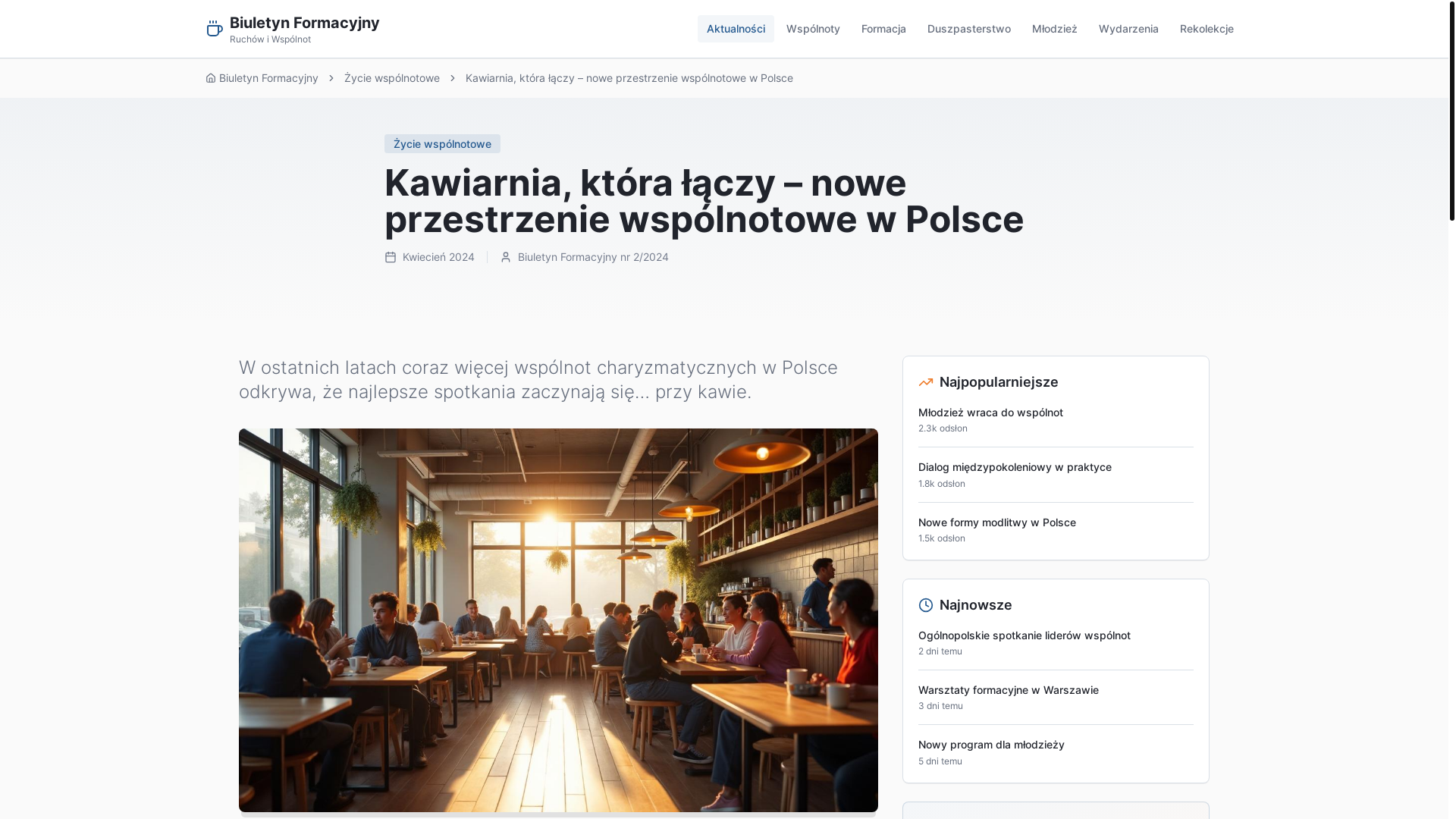 website screenshot of https://biuletyn-formacyjny.pl/
