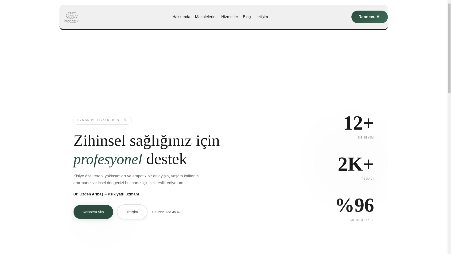 website screenshot of https://ozdenarisoy.com/