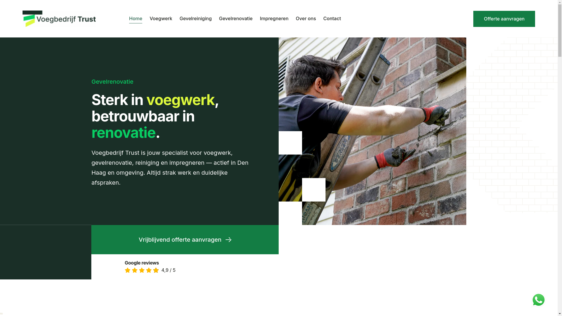 website screenshot of https://voegbedrijftrust.nl/