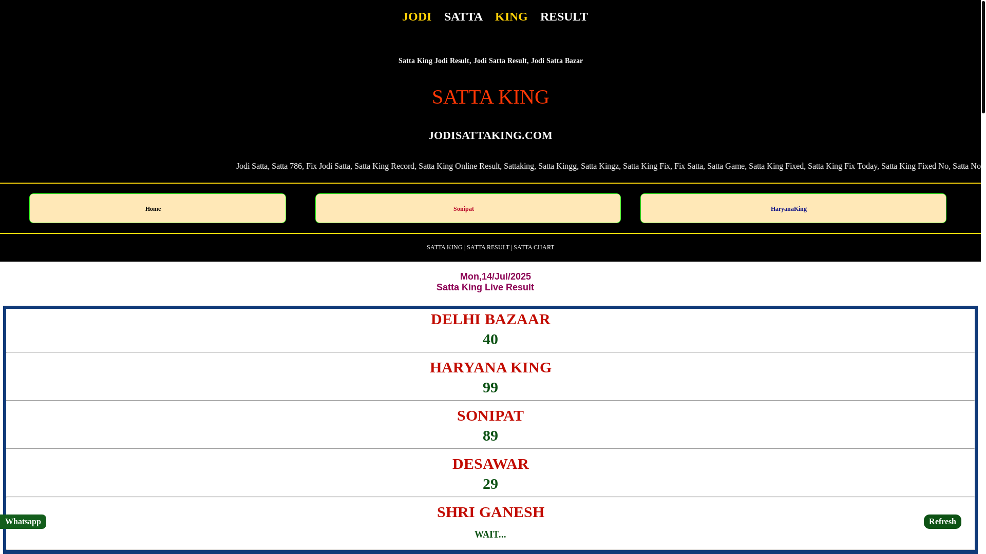 website screenshot of https://jodisattaking.com/