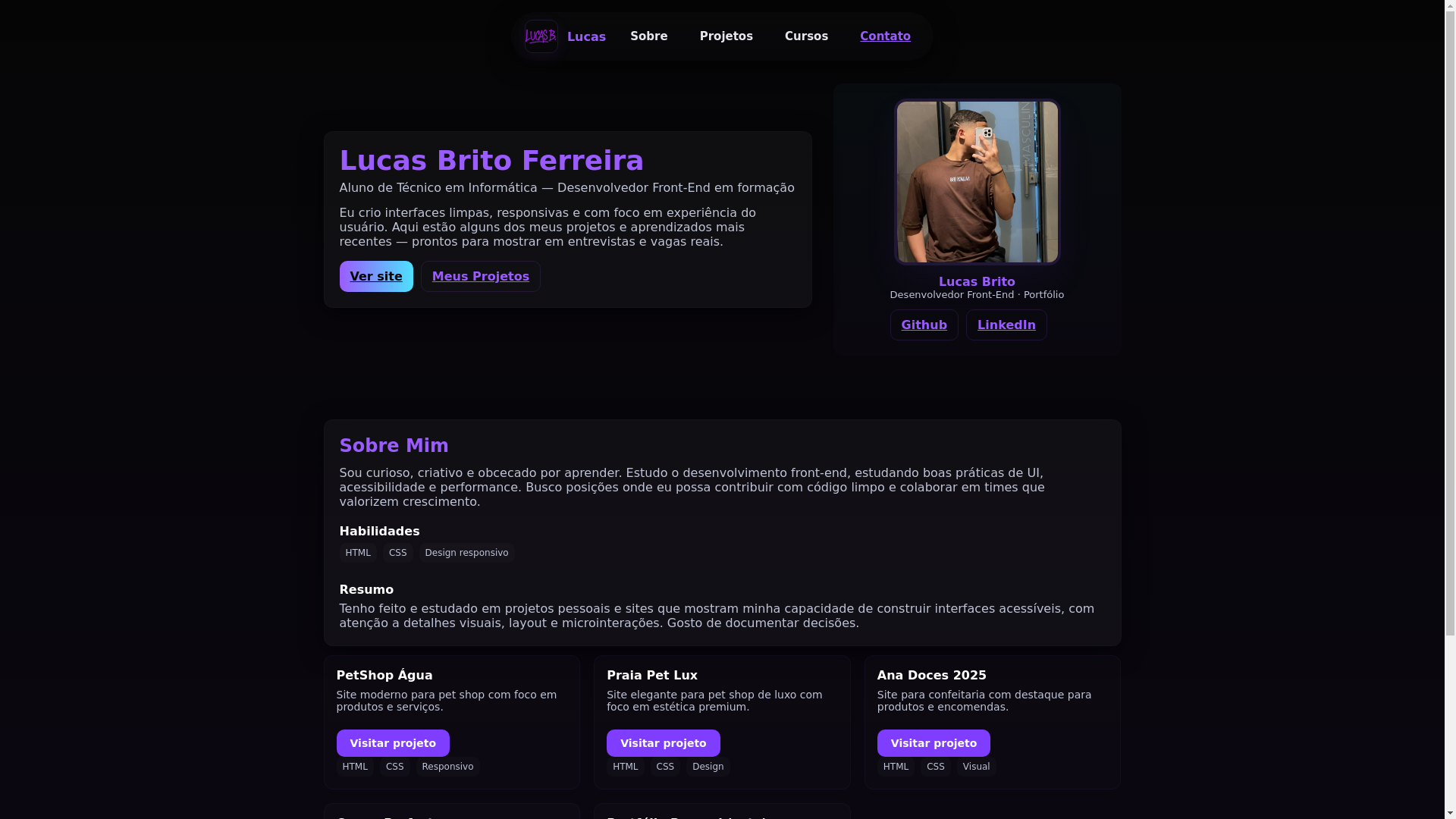 website screenshot of https://lucasperfil-bvz.pages.dev/
