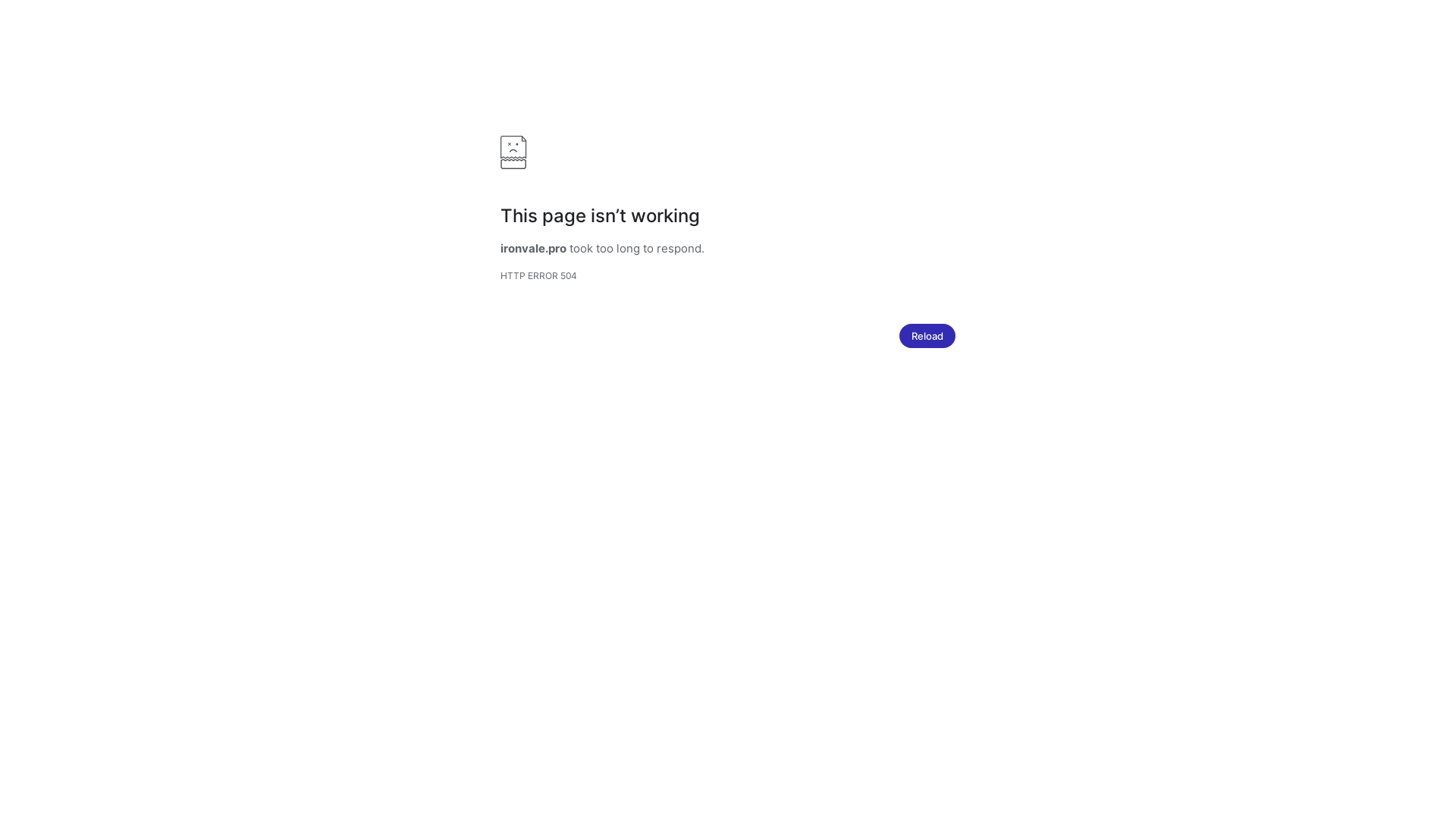 website screenshot of http://ironvale.pro