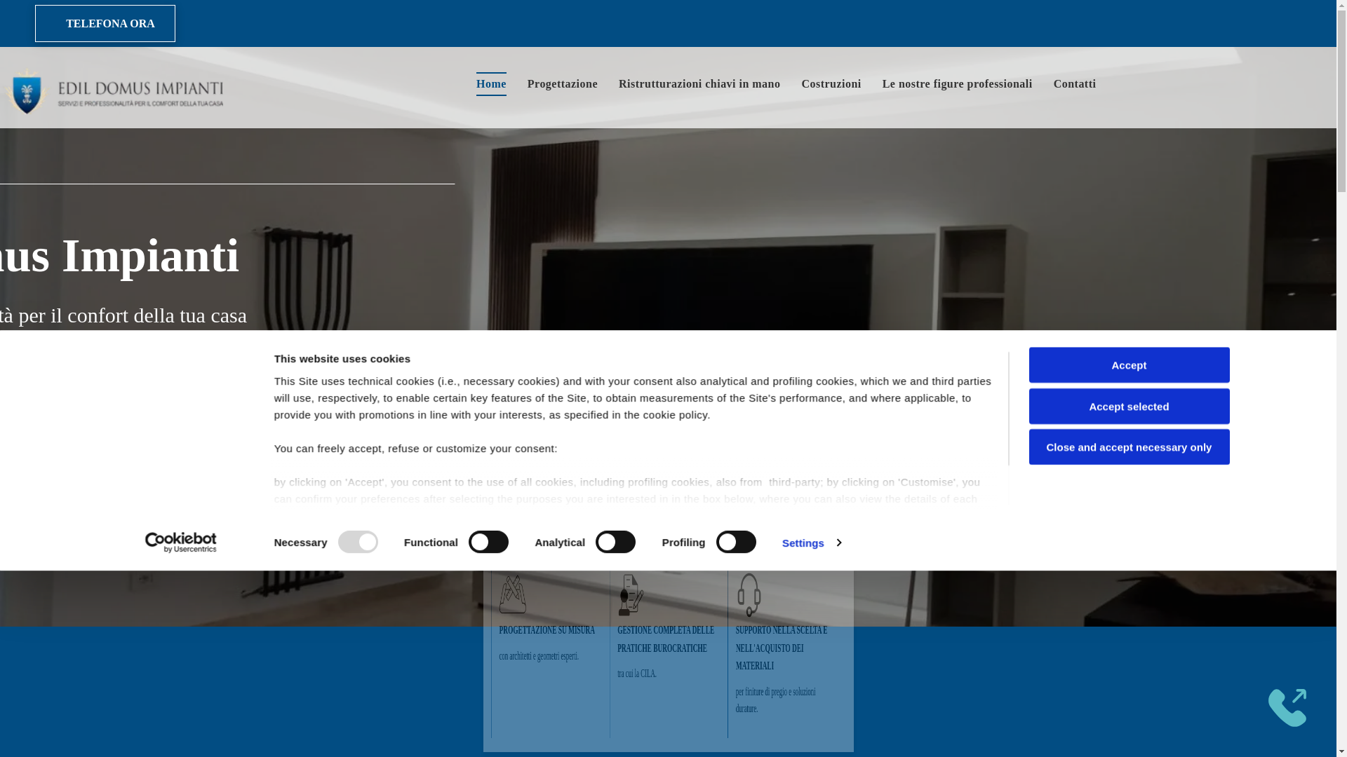 website screenshot of https://edildomusimpianti.org/