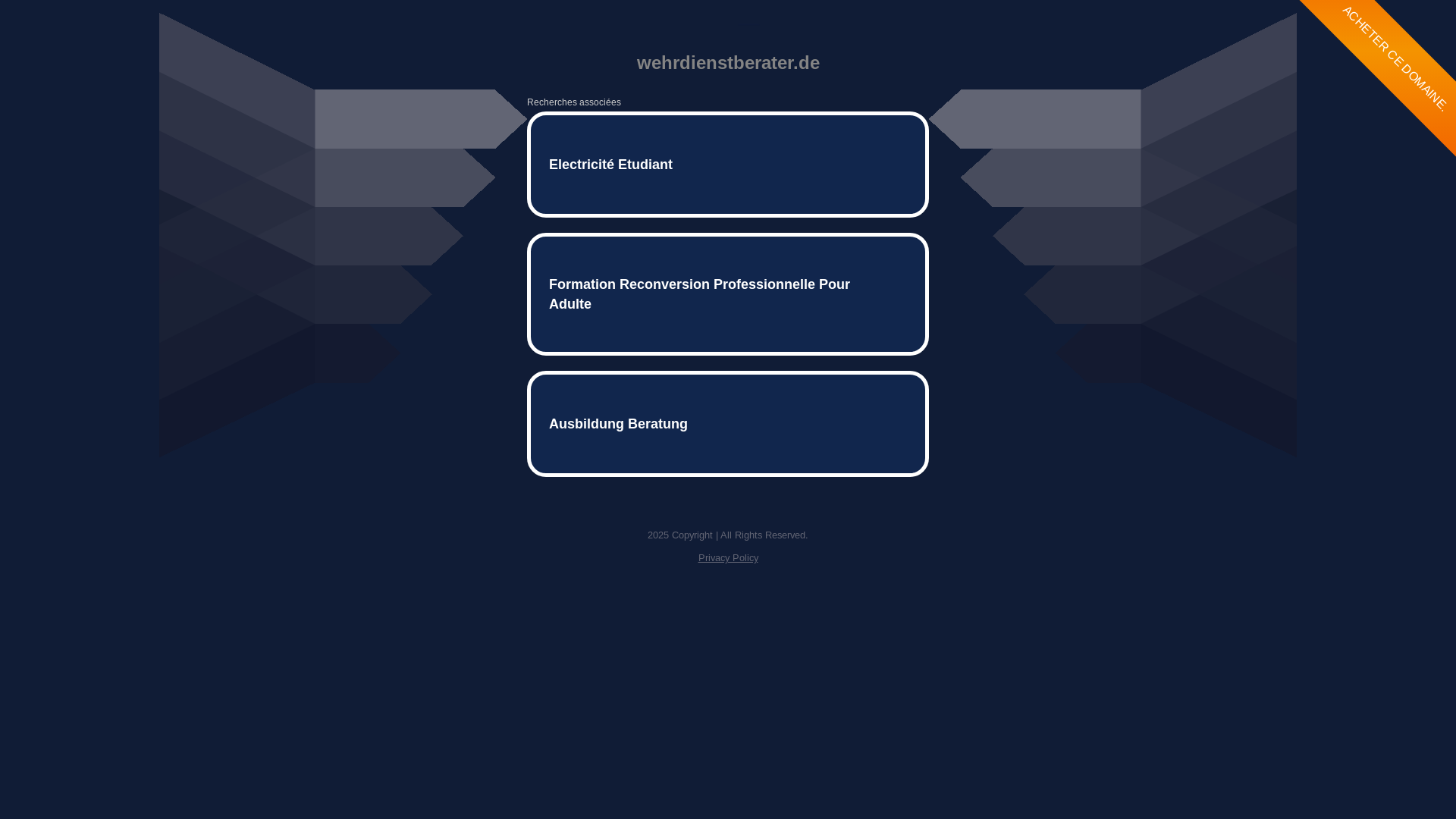 website screenshot of https://wehrdienstberater.de/