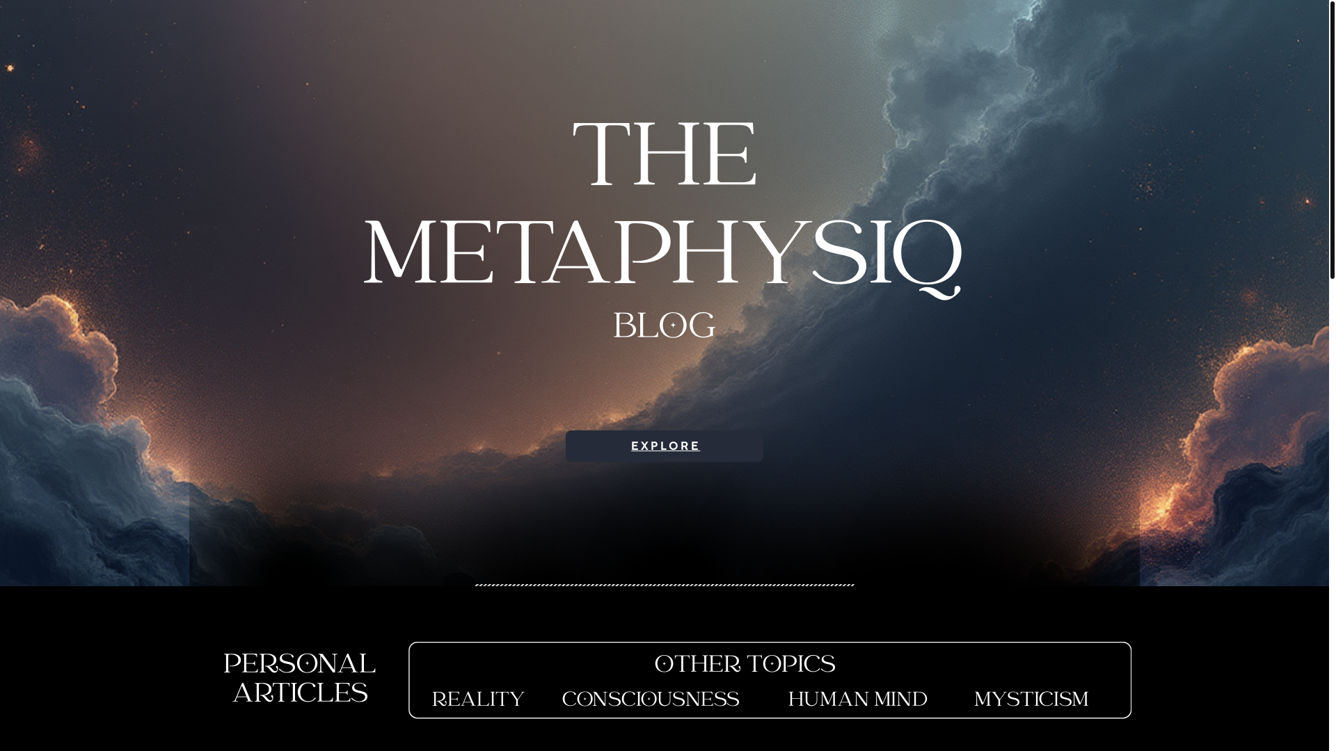 website screenshot of https://themetaphysiq.com/