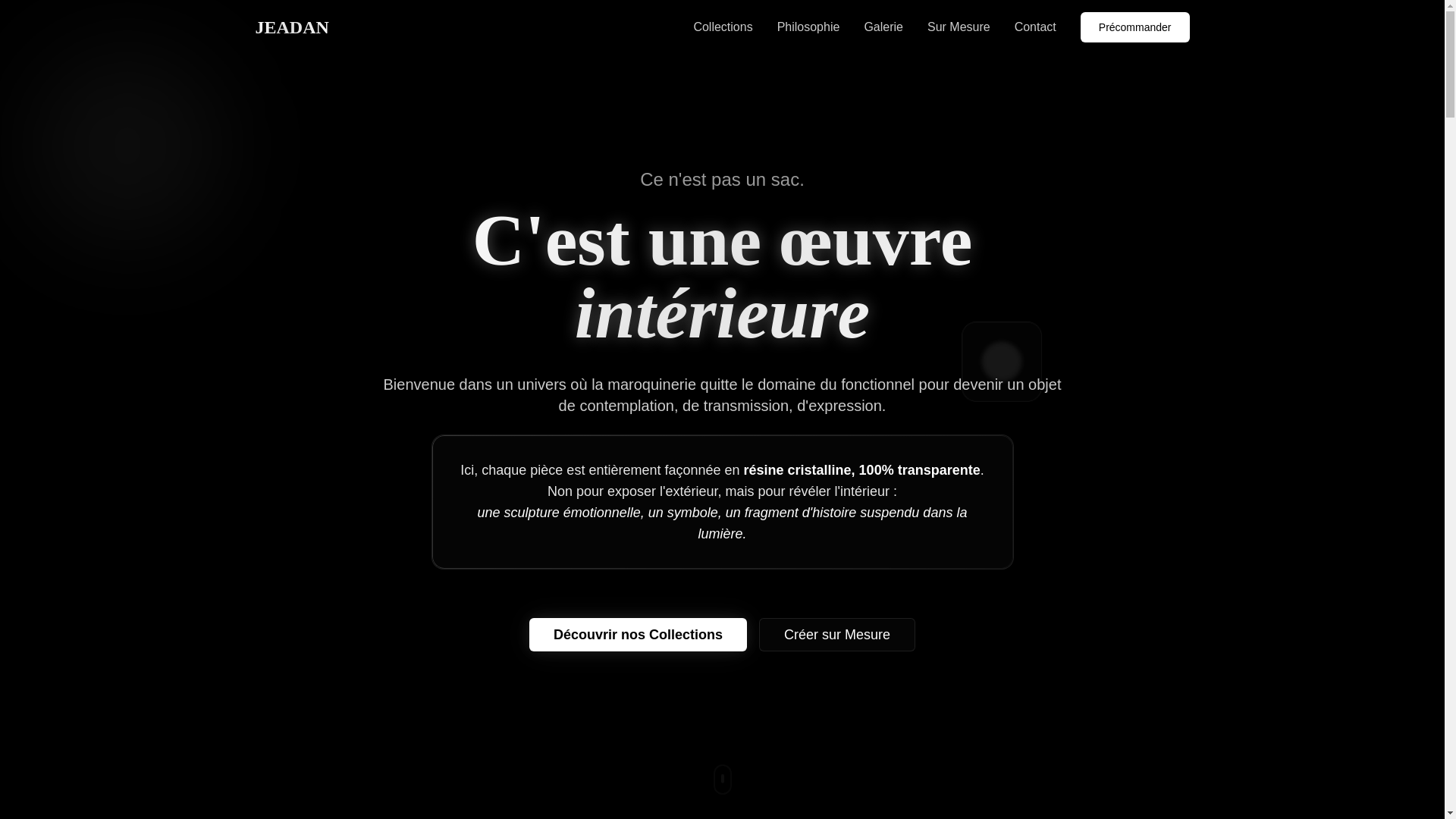 website screenshot of https://jeadan.art/
