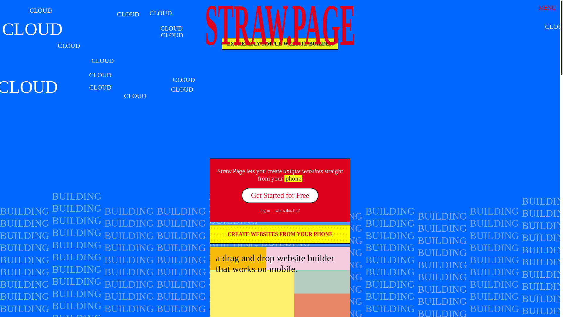 website screenshot of https://straw.page/