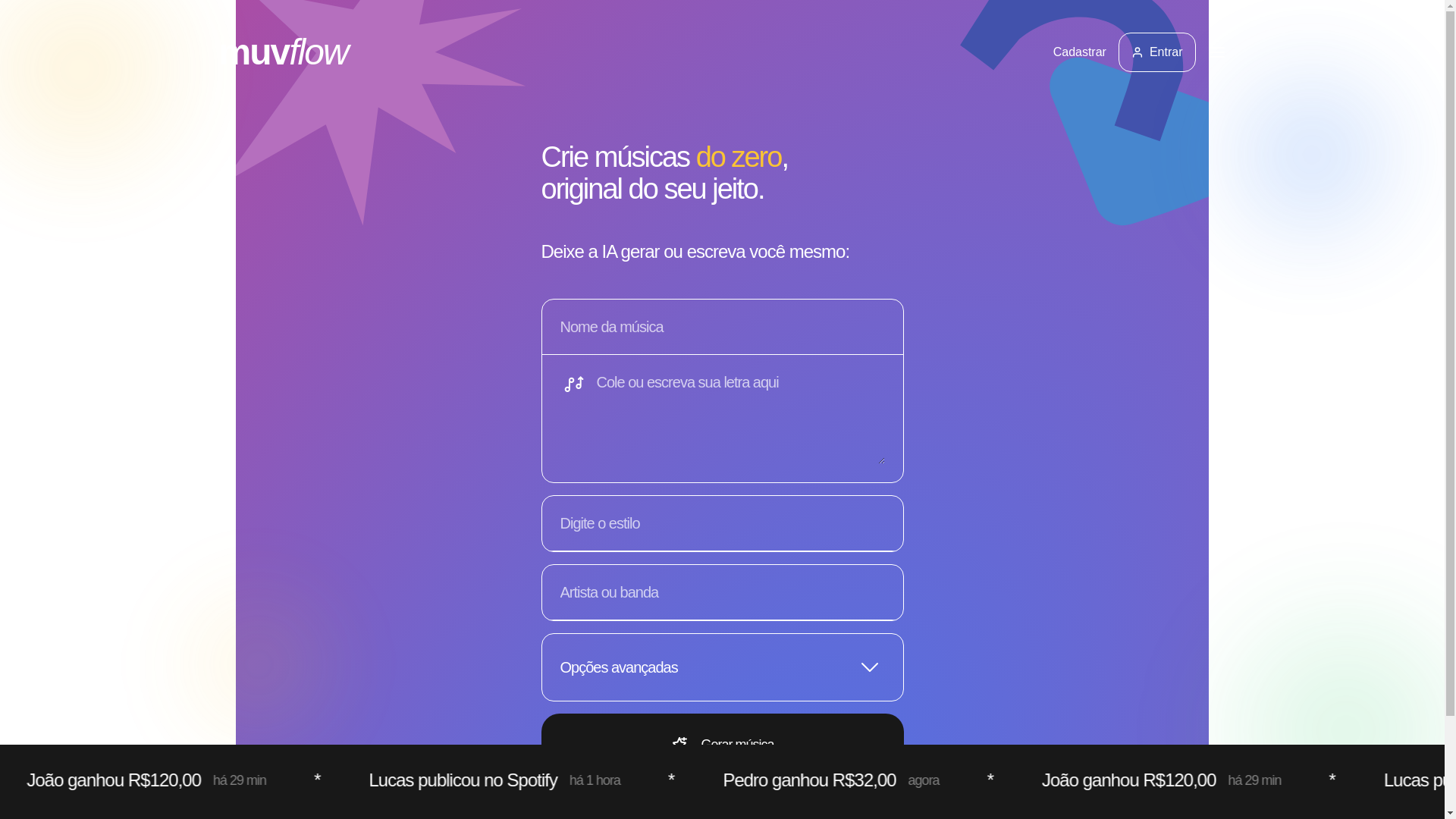 website screenshot of https://muvflow.kinsta.page