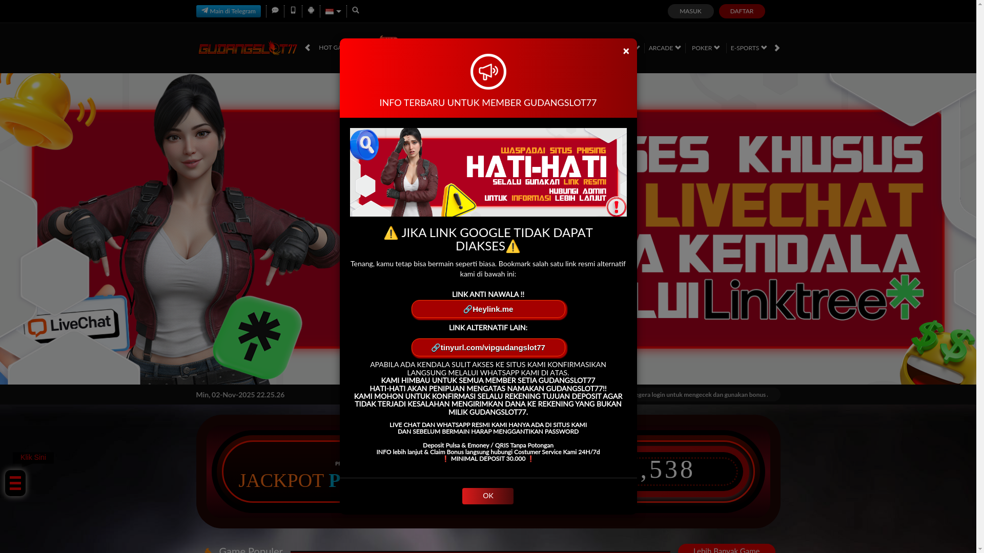website screenshot of https://masuk-gudangbermain.store/