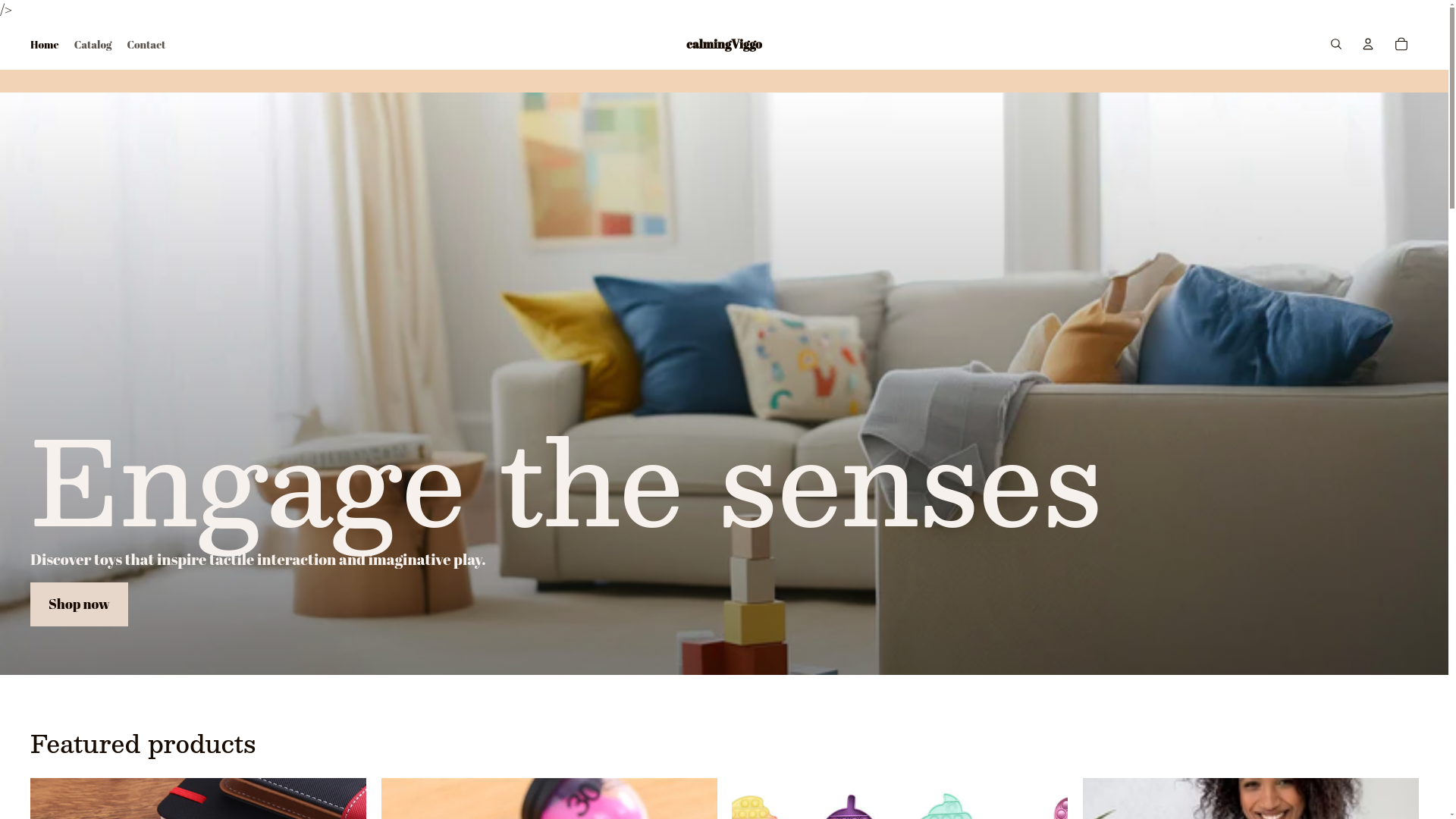 website screenshot of https://calmingviggo.com/