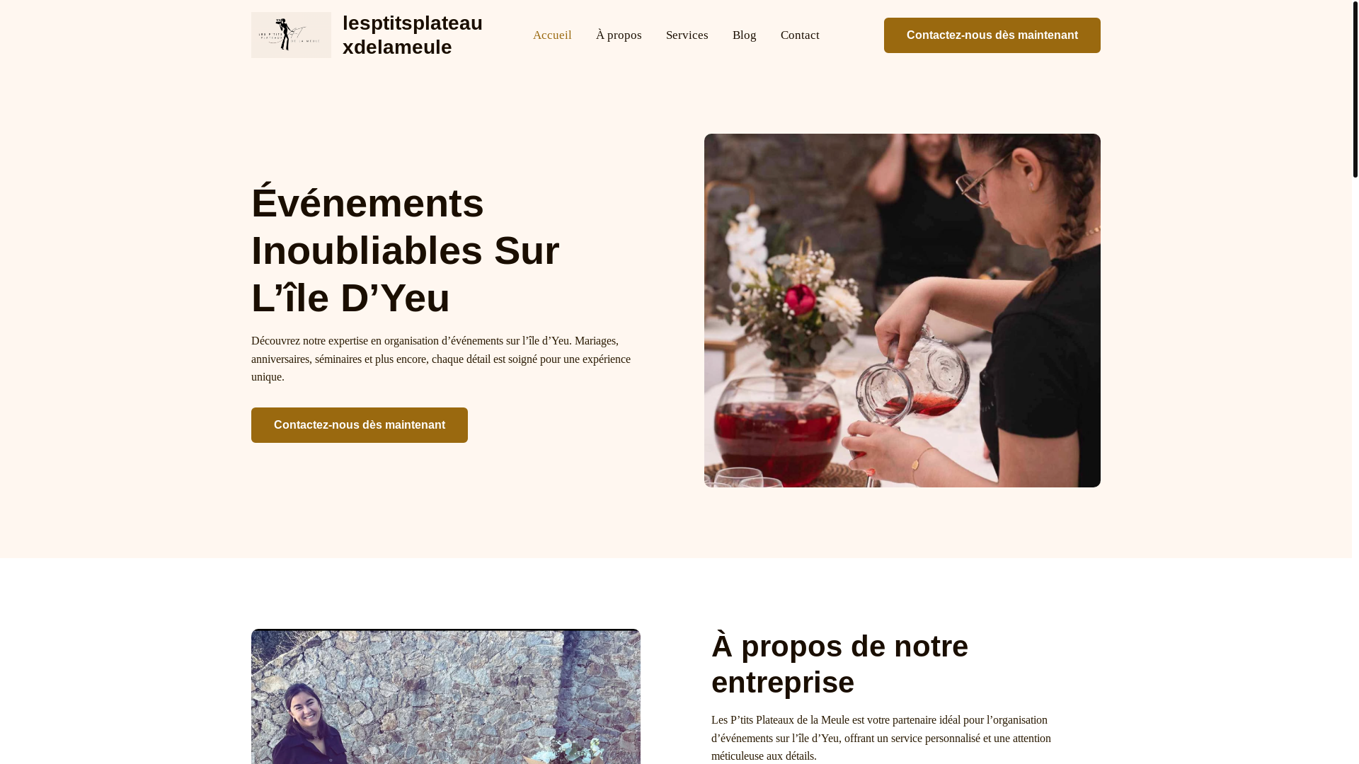 website screenshot of https://lesptitsplateauxdelameule.fr/
