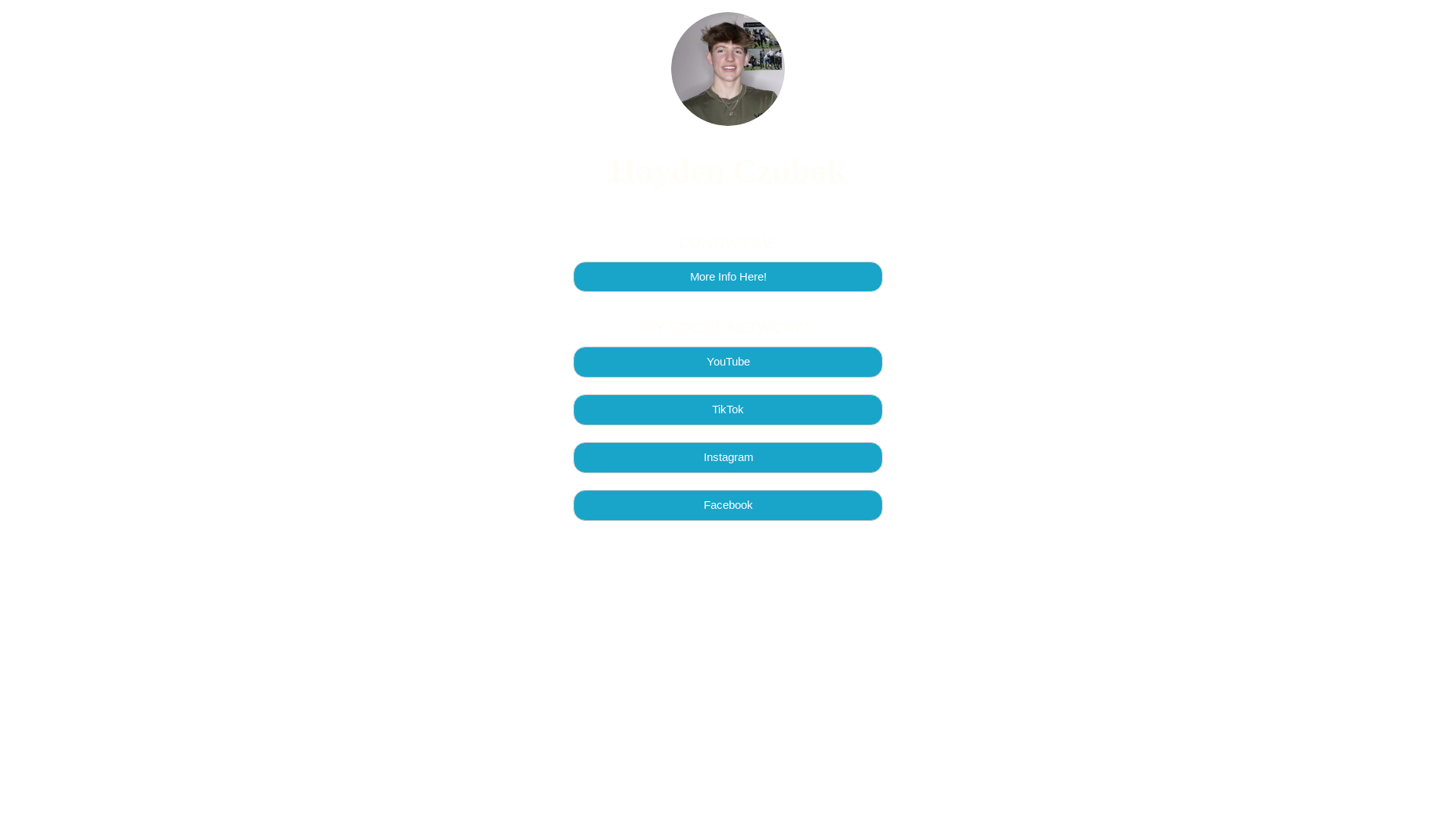 website screenshot of https://haydenczubak.pages.dev/