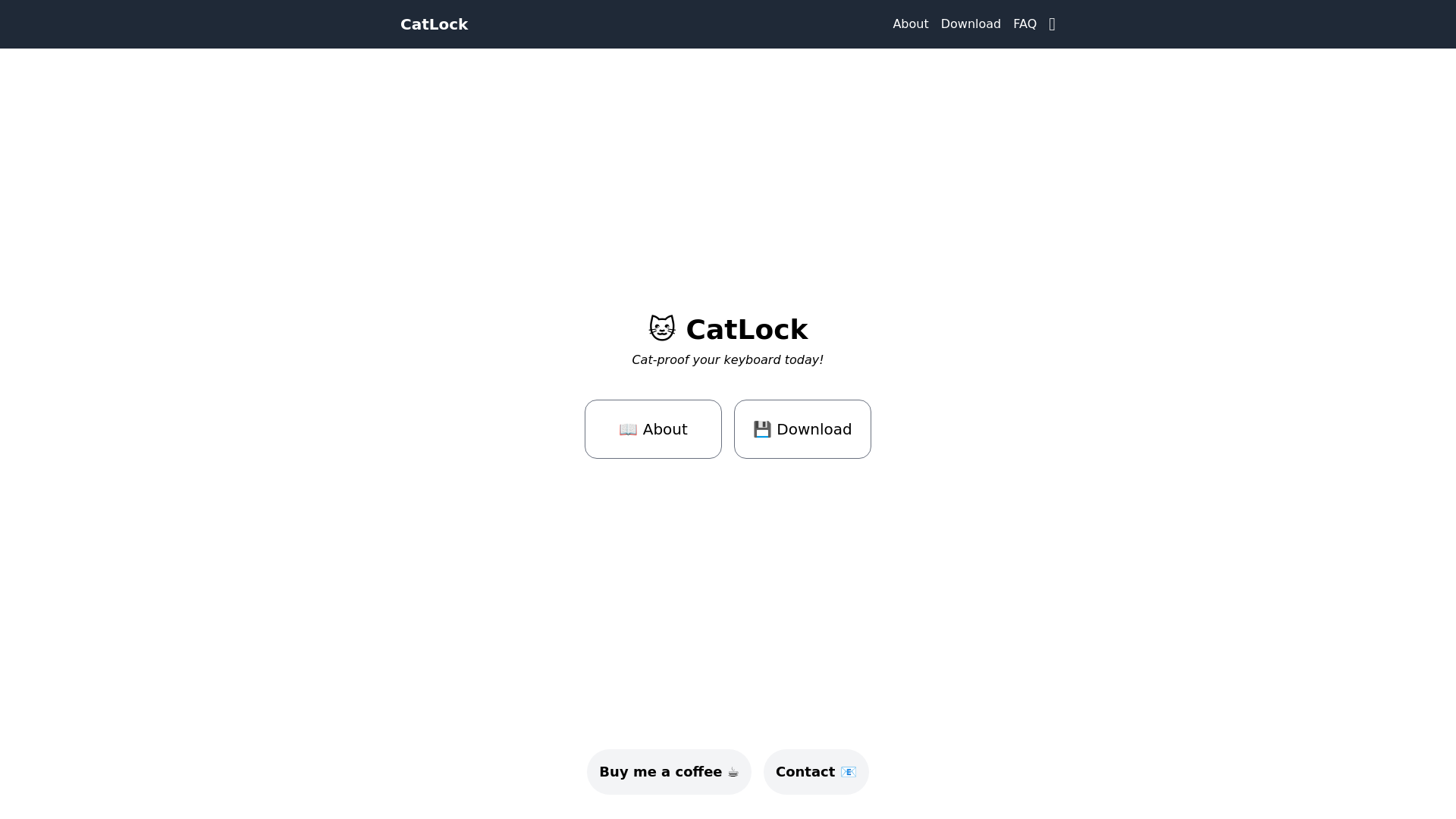 website screenshot of https://cat-lock-landing.pages.dev/