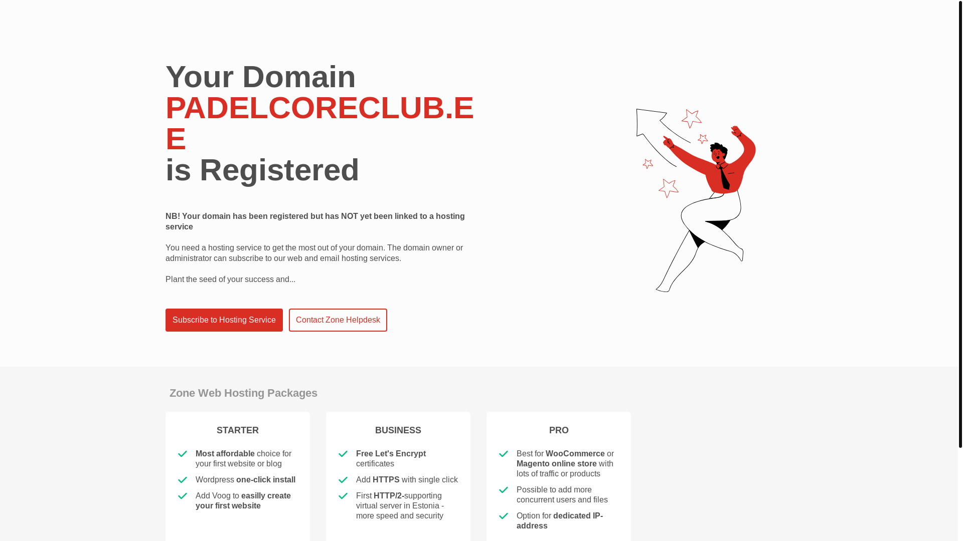 website screenshot of https://padelcoreclub.ee/