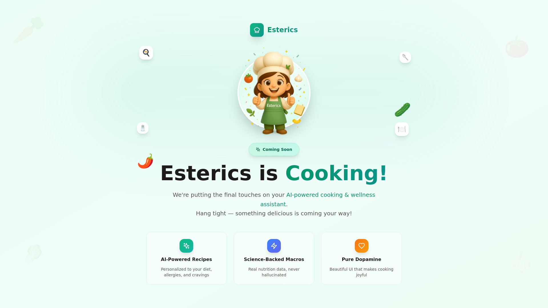 website screenshot of https://esterics.com/
