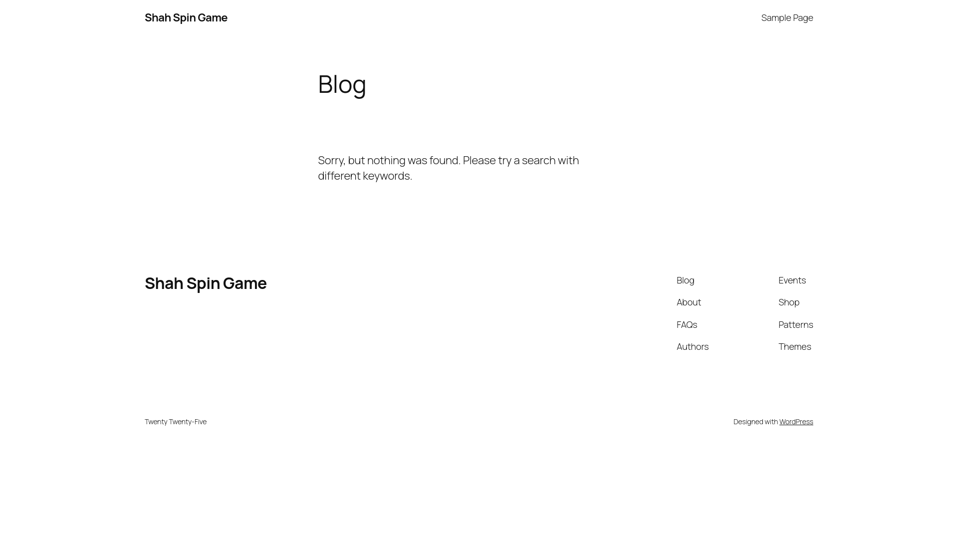 website screenshot of https://shahspin.co/