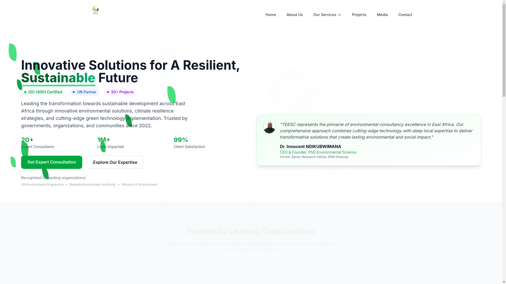 website screenshot of https://teescltd.com/
