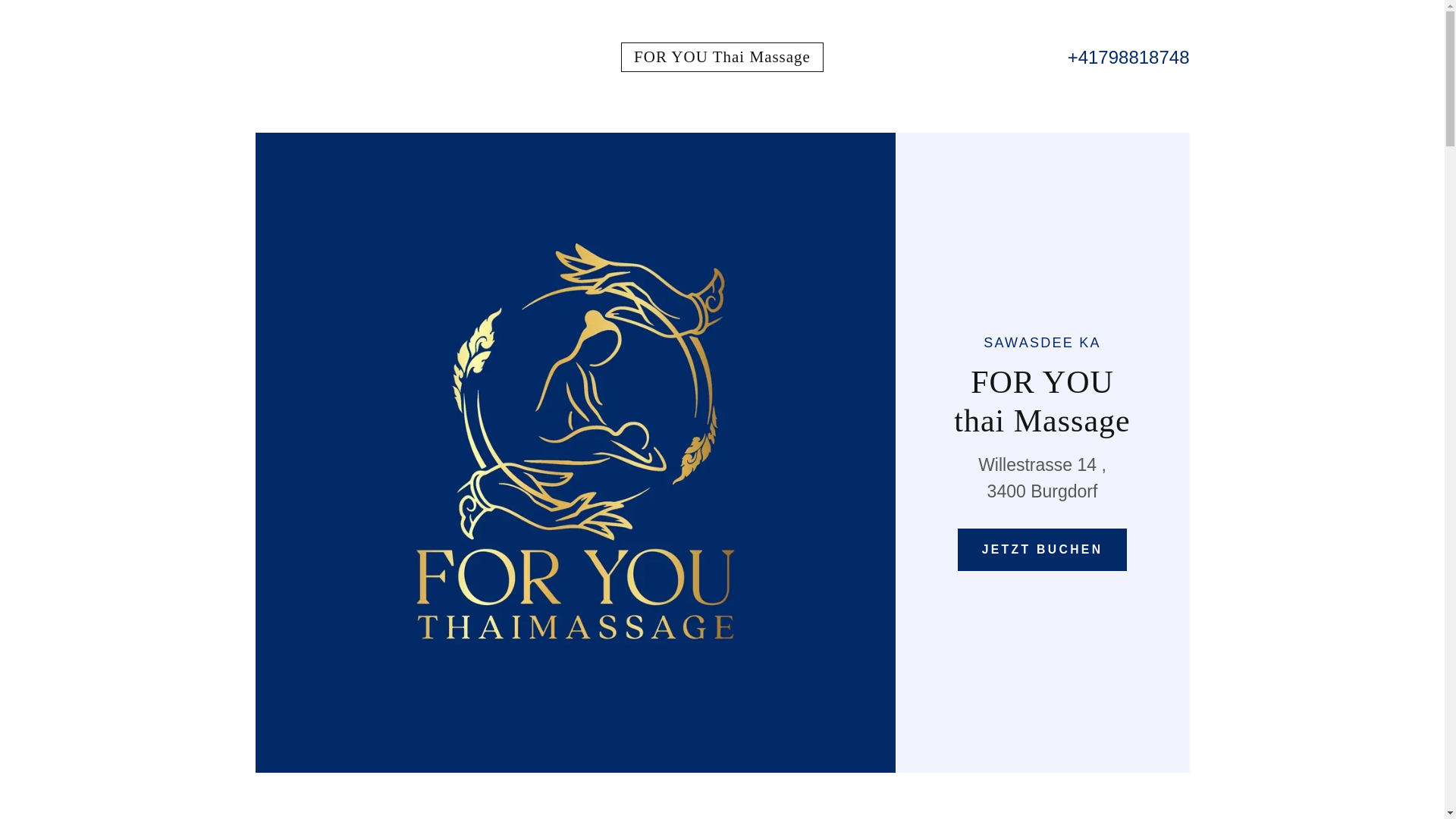 website screenshot of https://foryouthaimassage.ch/