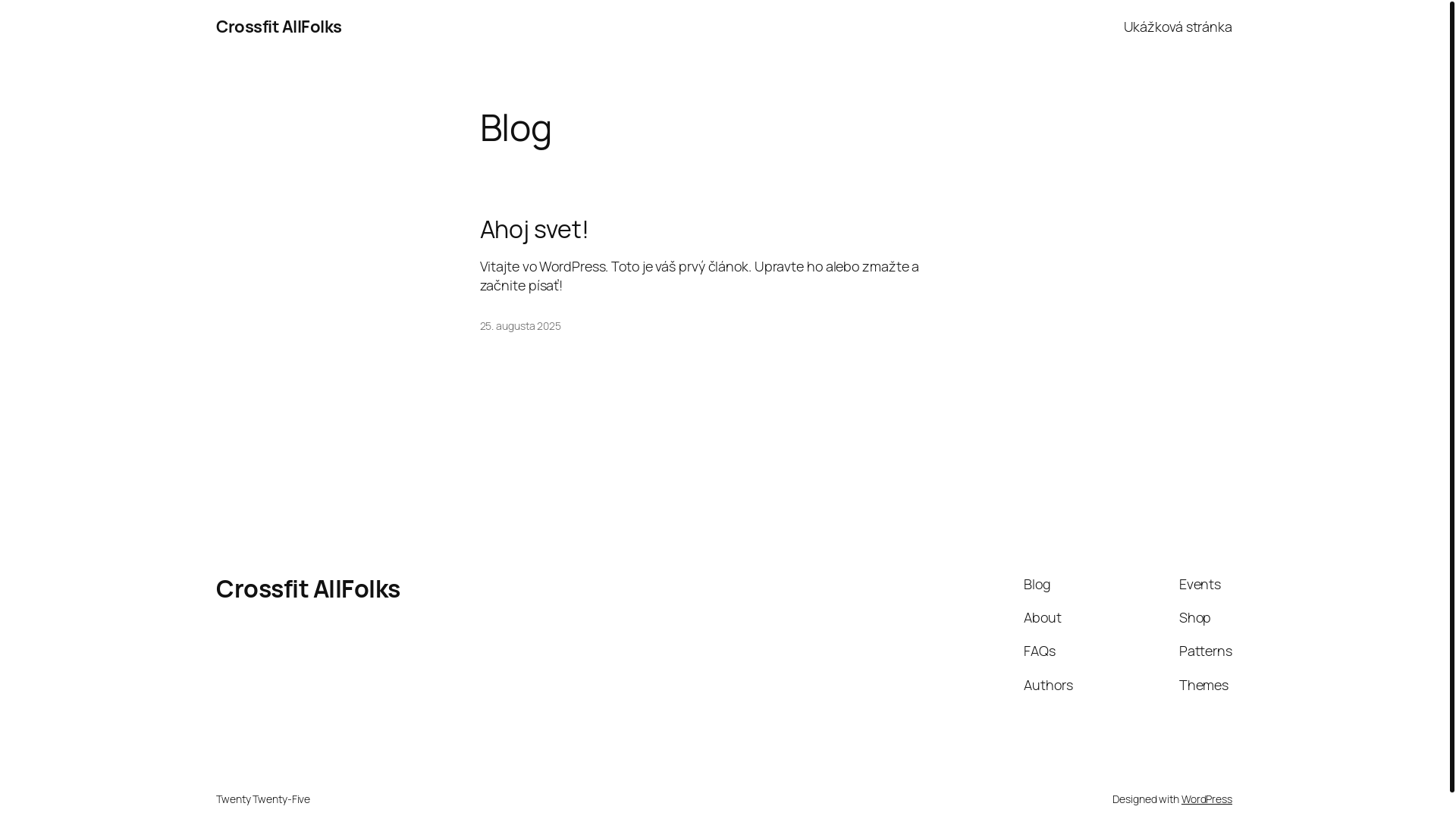 website screenshot of https://crossfit-allfolks.sk/