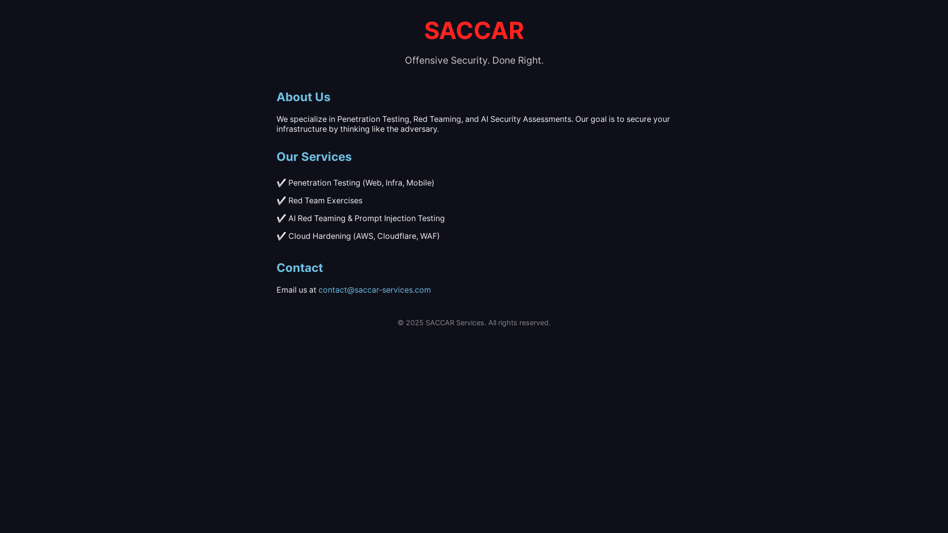 website screenshot of https://saccar-services-1.pages.dev/