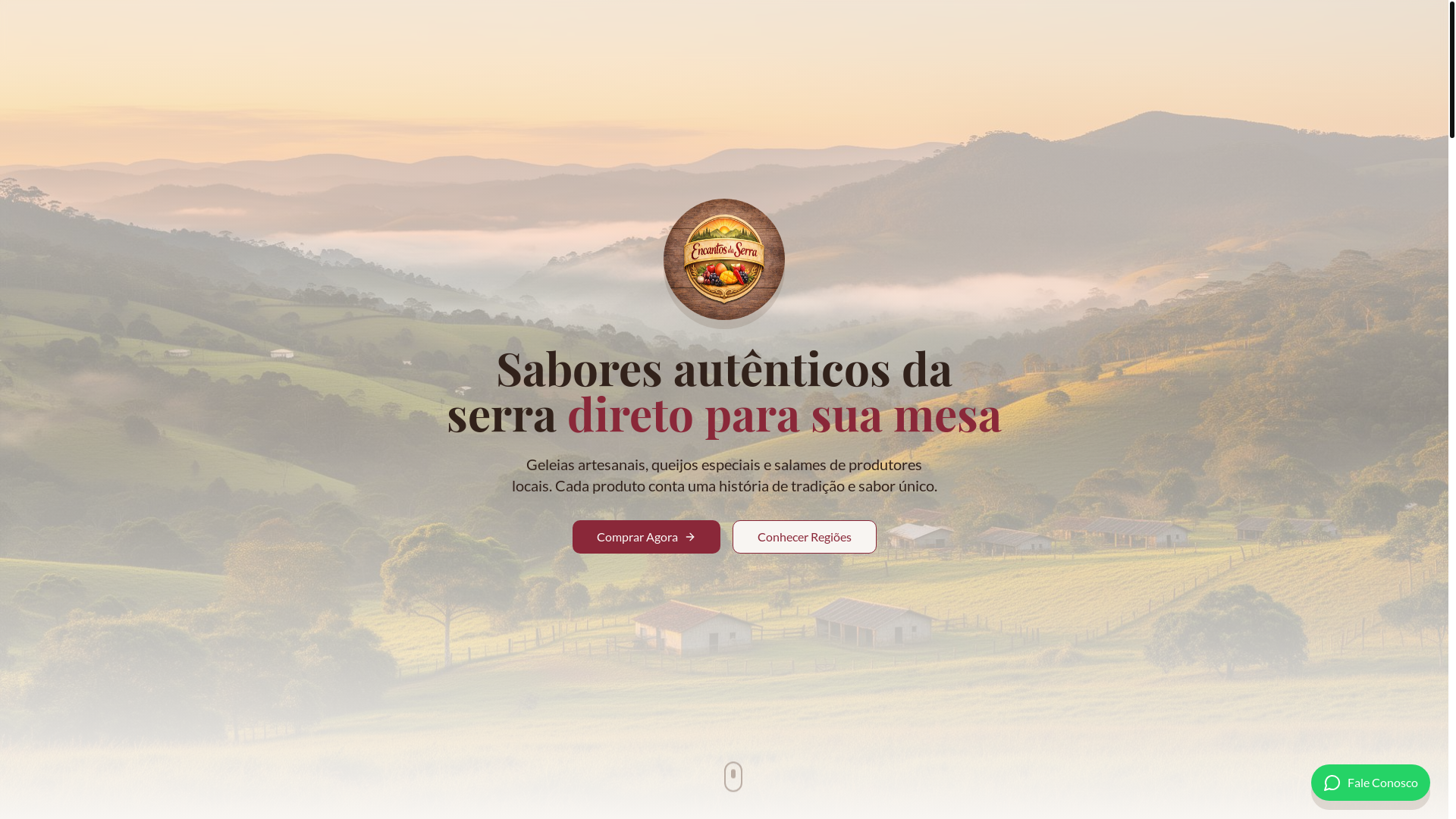 website screenshot of https://encantosdaserra.shop/