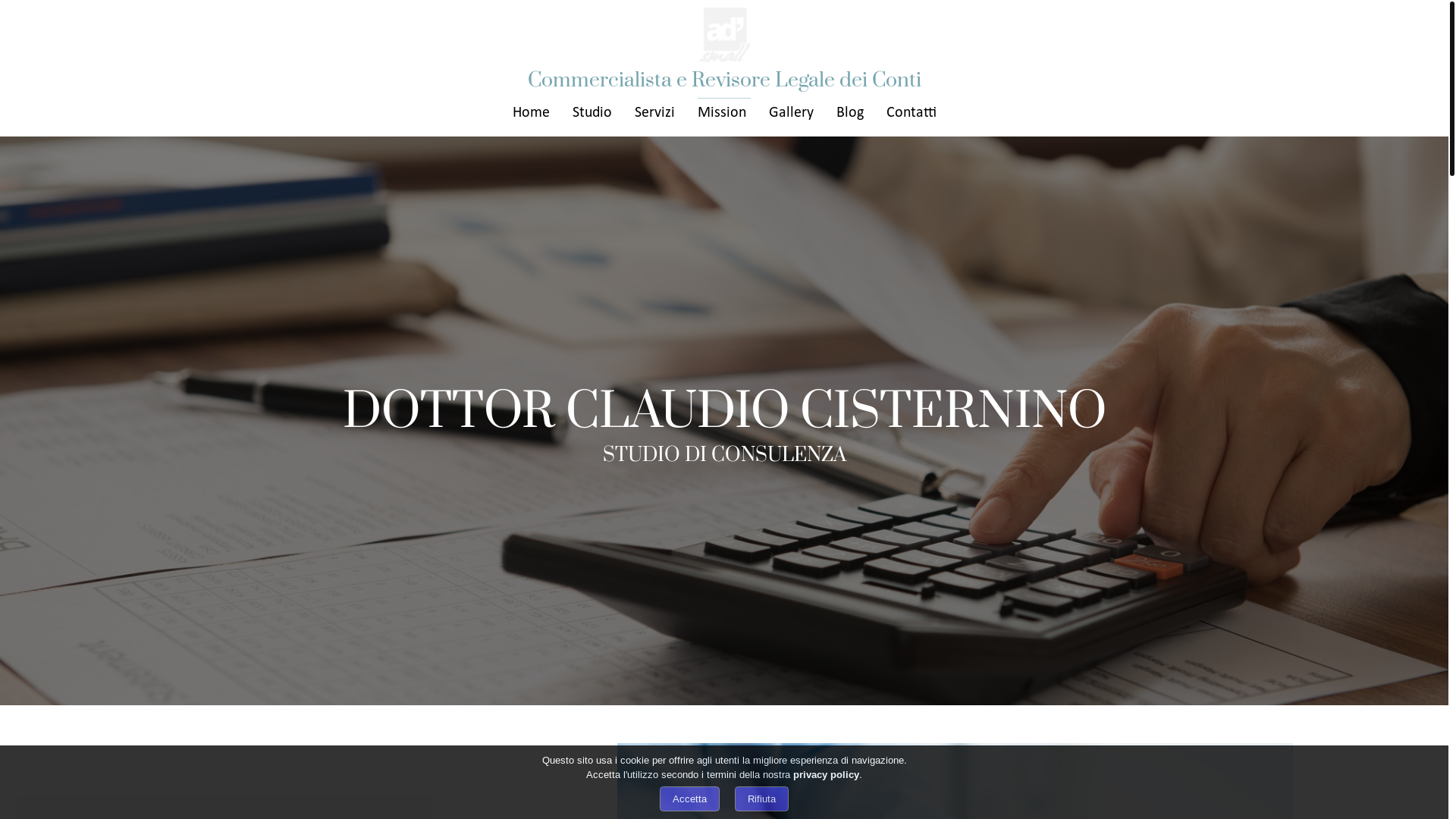 website screenshot of https://claudiocisternino.it/