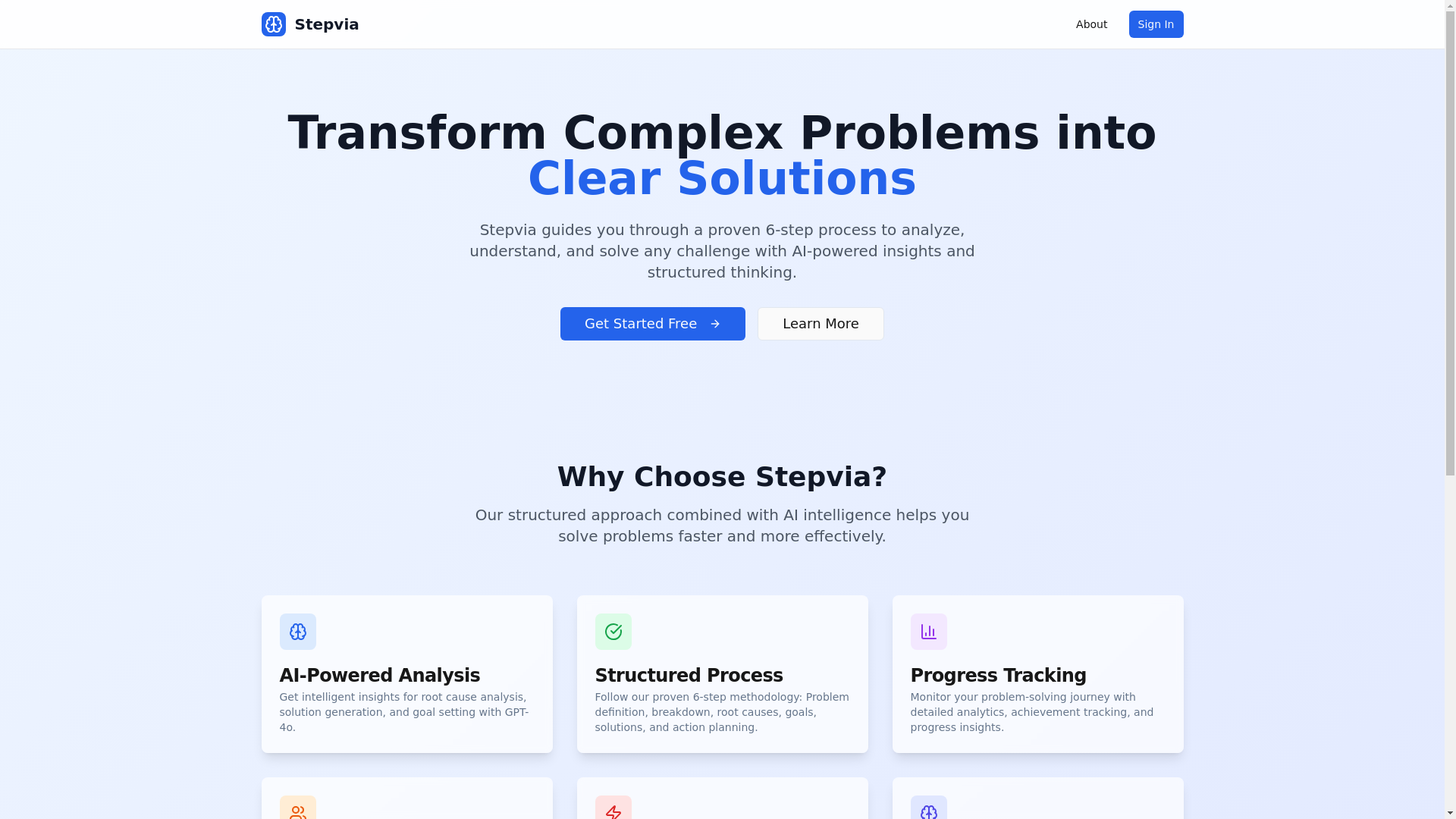 website screenshot of https://stepvia.app/