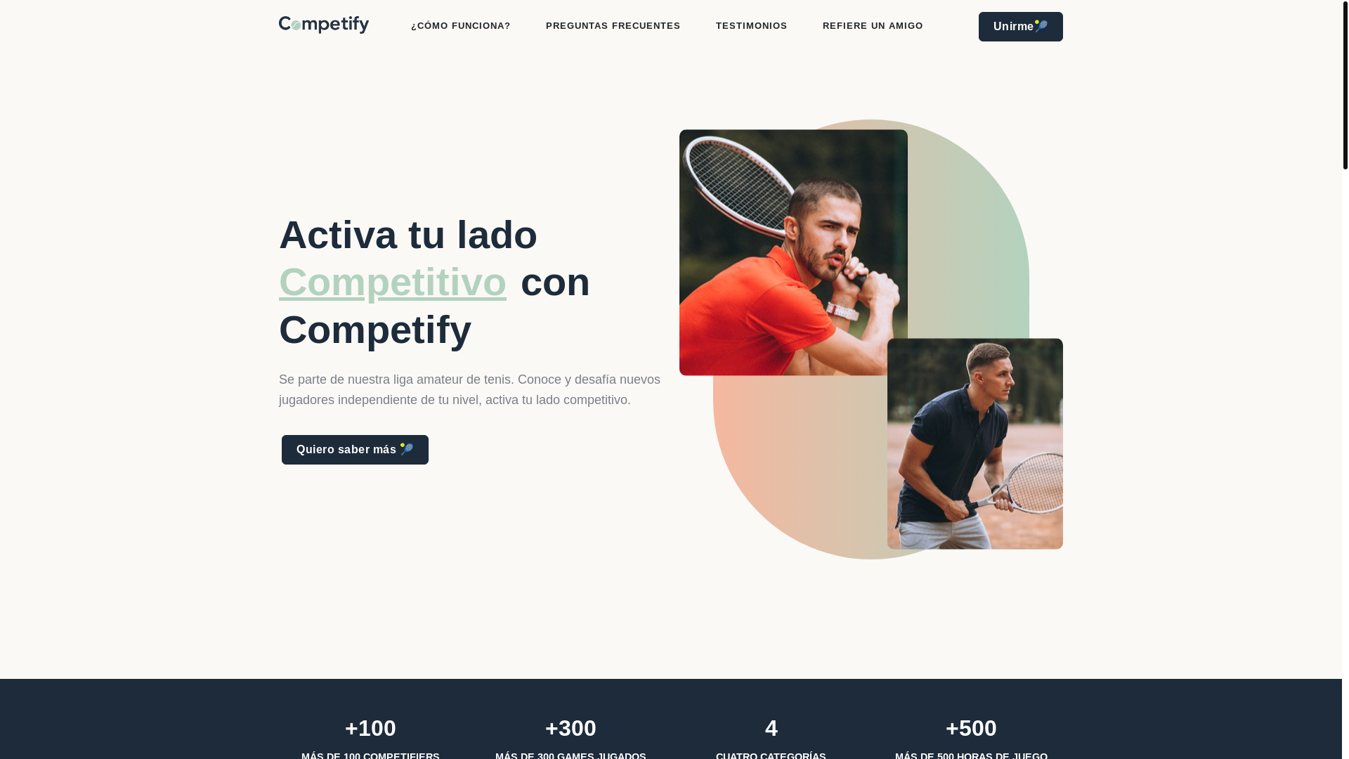 website screenshot of https://competify-landingpage.pages.dev/