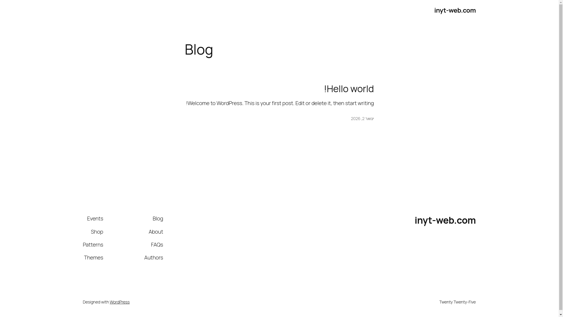 website screenshot of https://inyt-web.com/