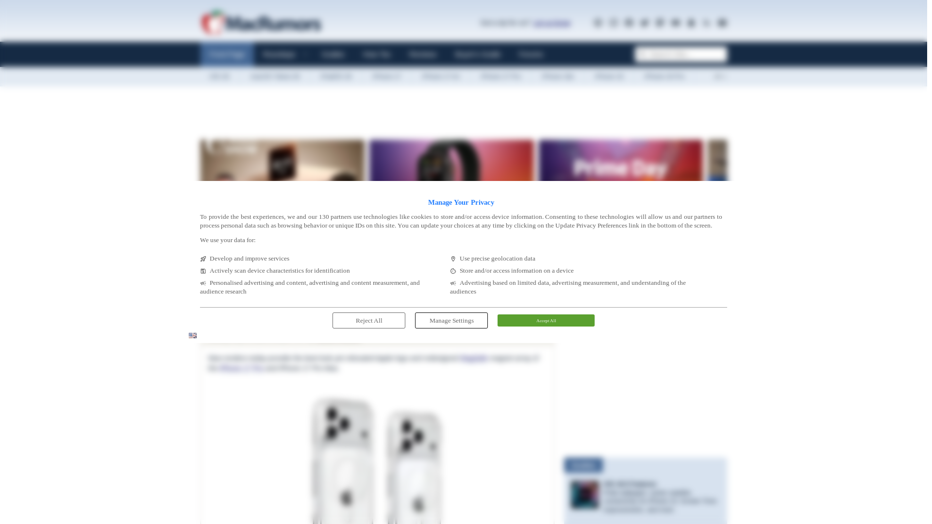 website screenshot of https://macrumors.com/
