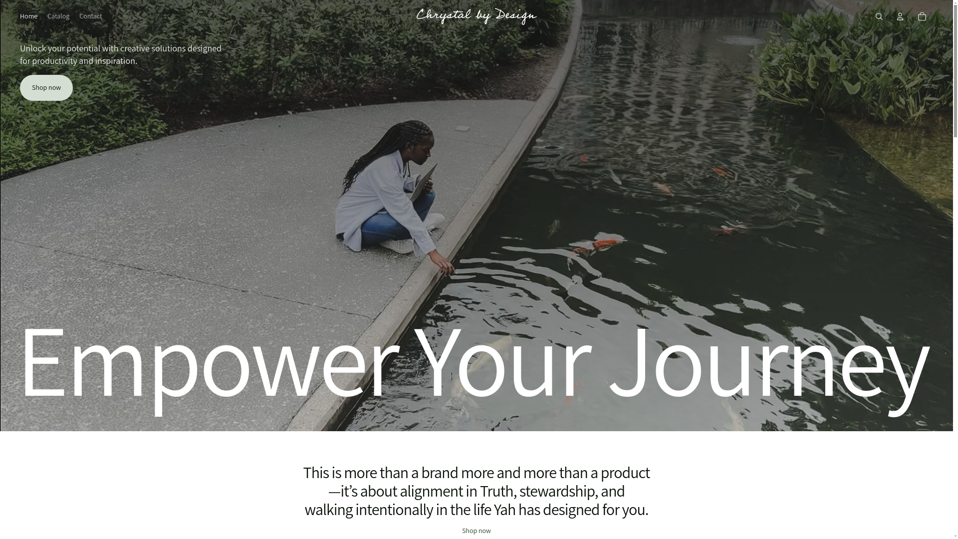 website screenshot of https://chrystalbydesign.com/