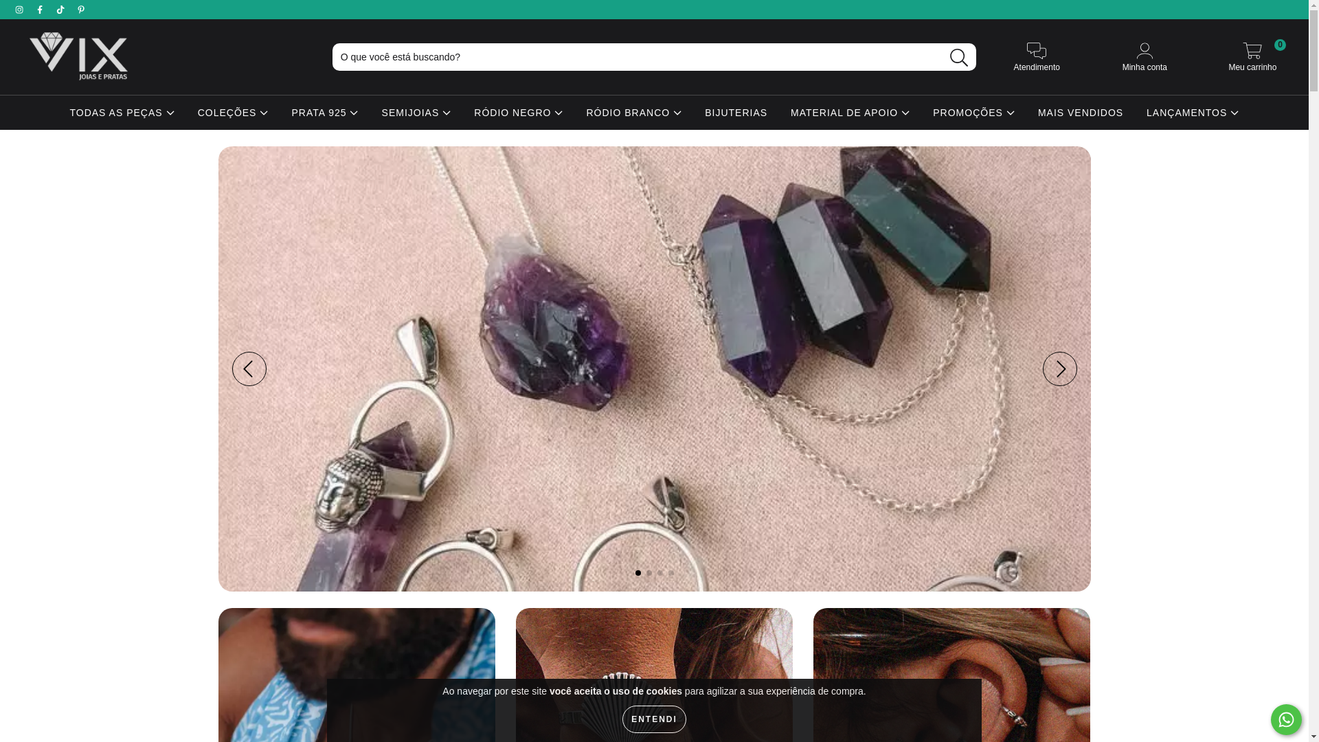 website screenshot of https://vixjoiasepratas.com.br/