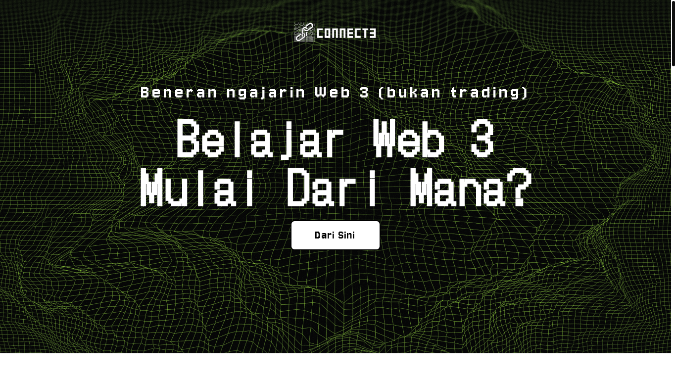 website screenshot of https://connect3.club/