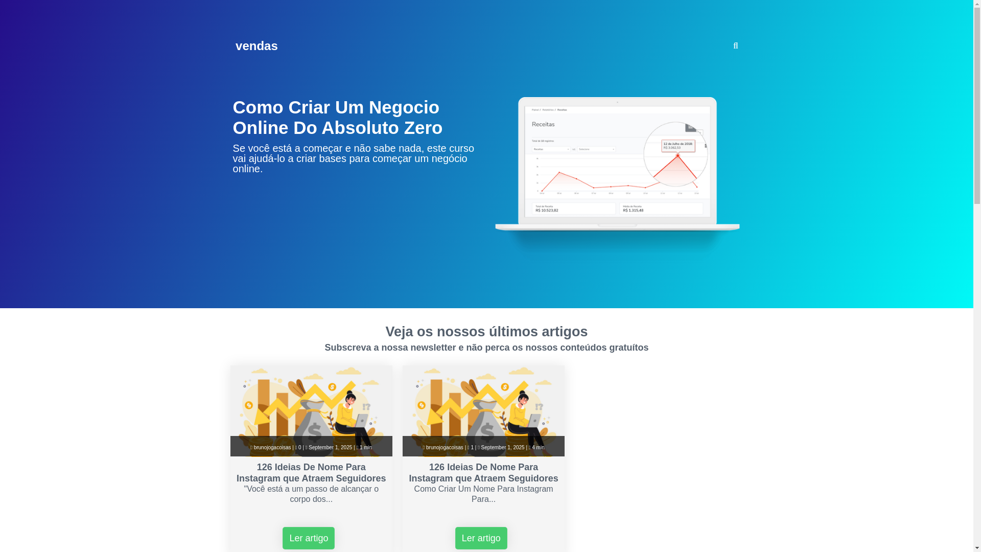 website screenshot of https://vendasonlineebrunoo.shop/