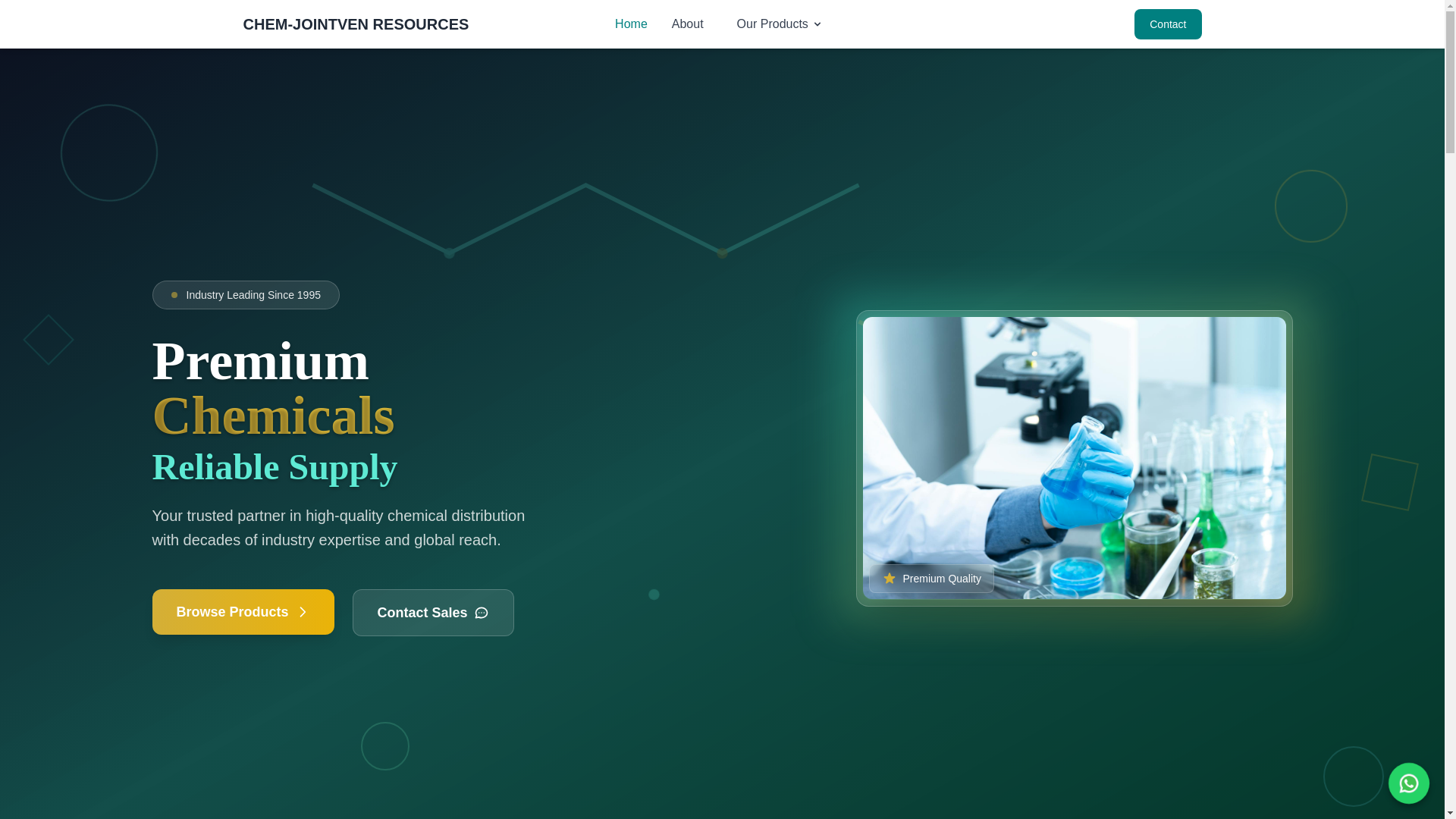 website screenshot of https://chemjointvenresources.com/