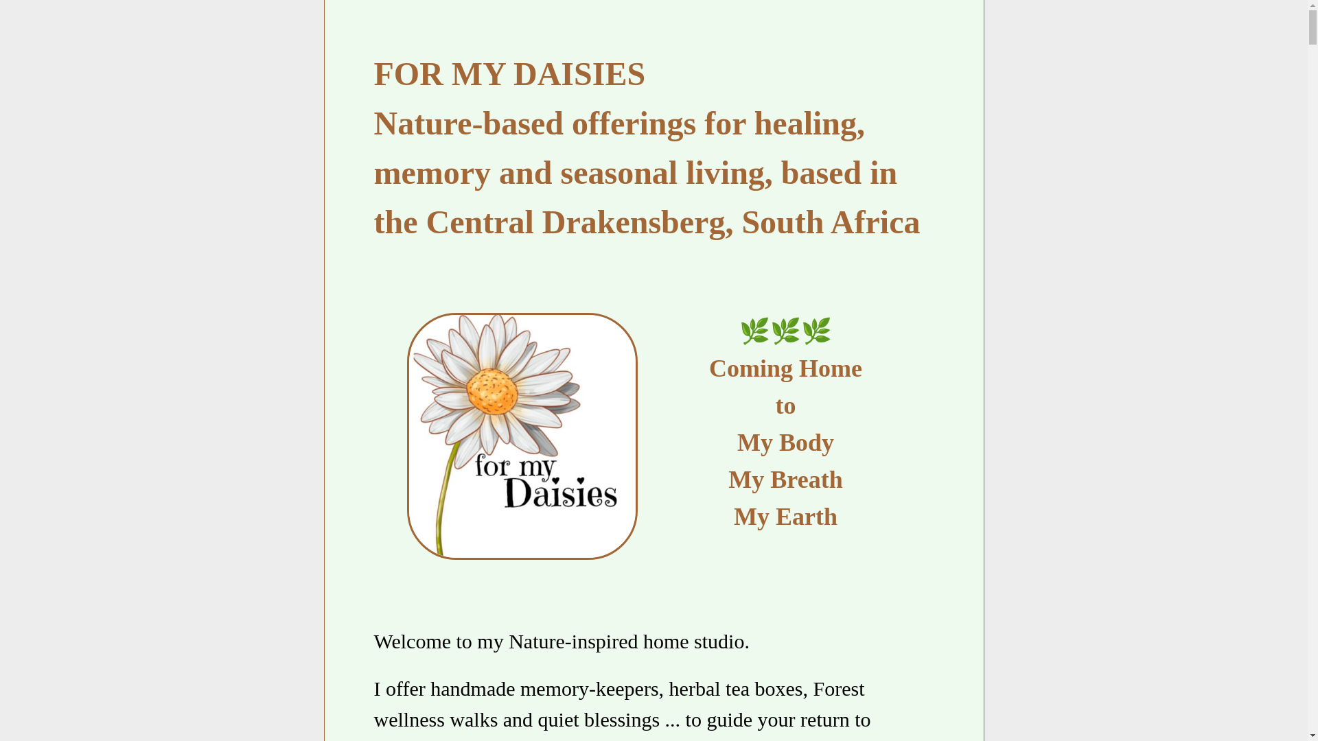 website screenshot of https://formydaisies.co.za/