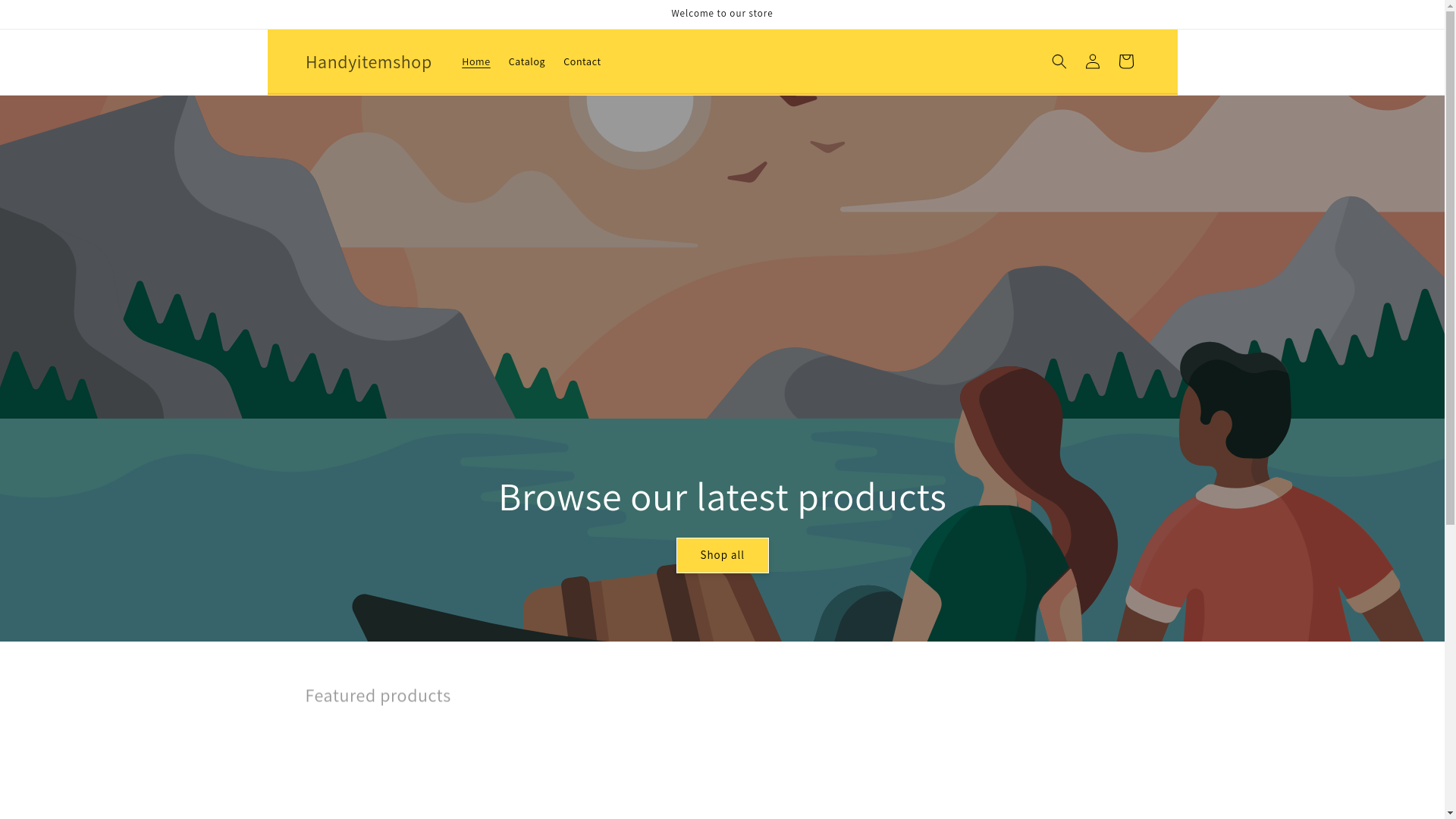 website screenshot of https://handyitemshop.com/