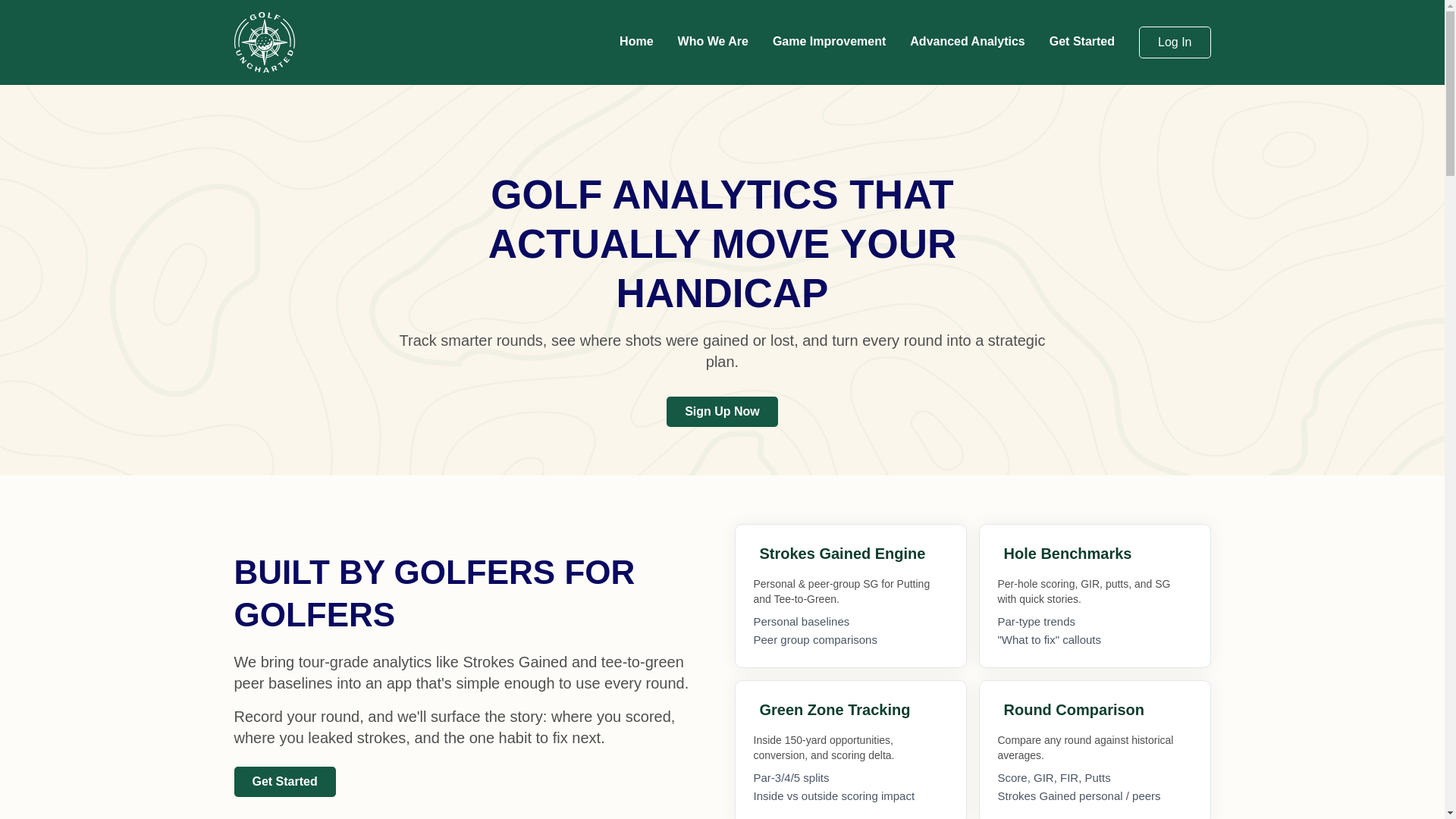 website screenshot of https://golfuncharted.pages.dev/