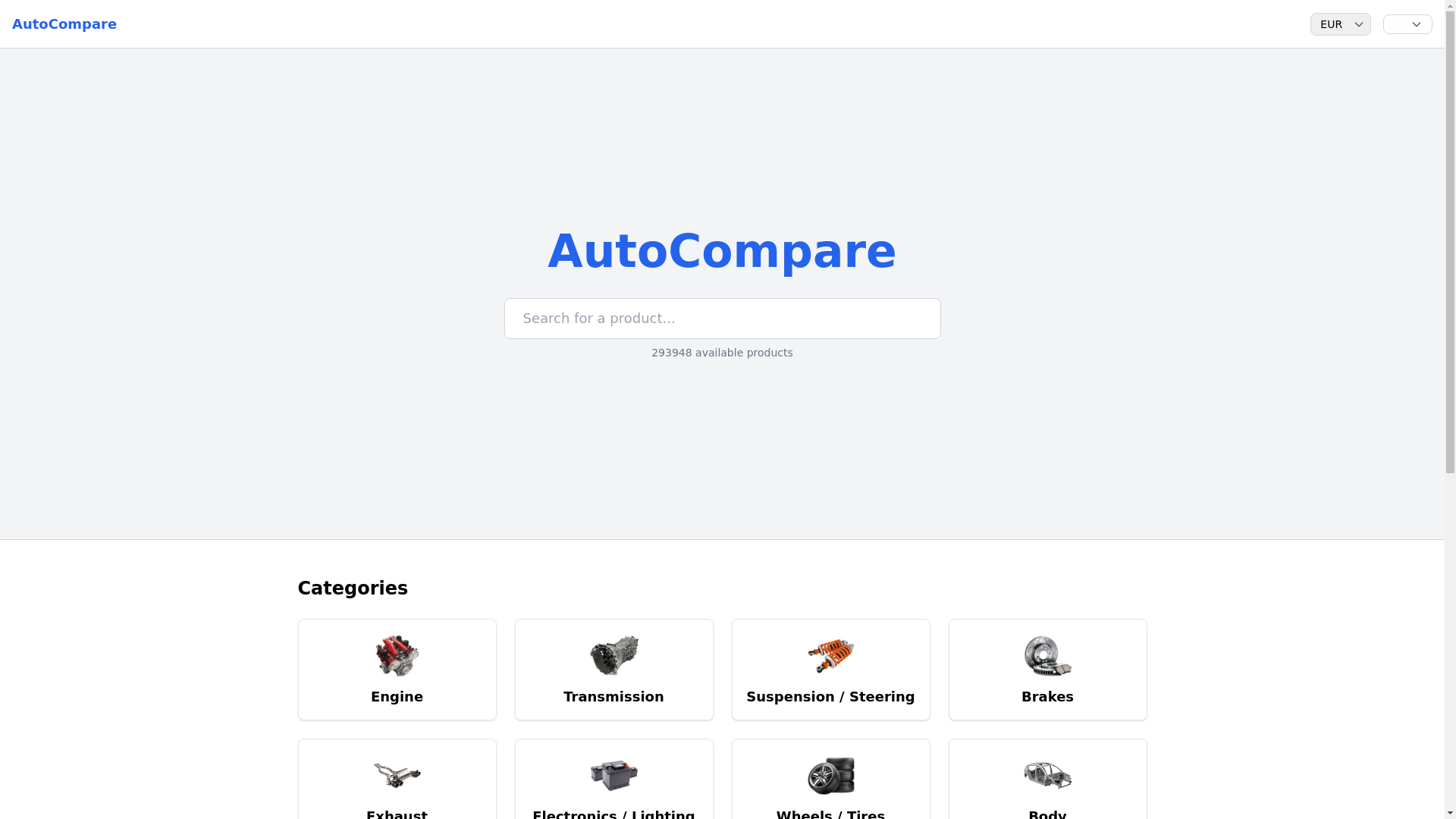 website screenshot of https://autocompa.re/