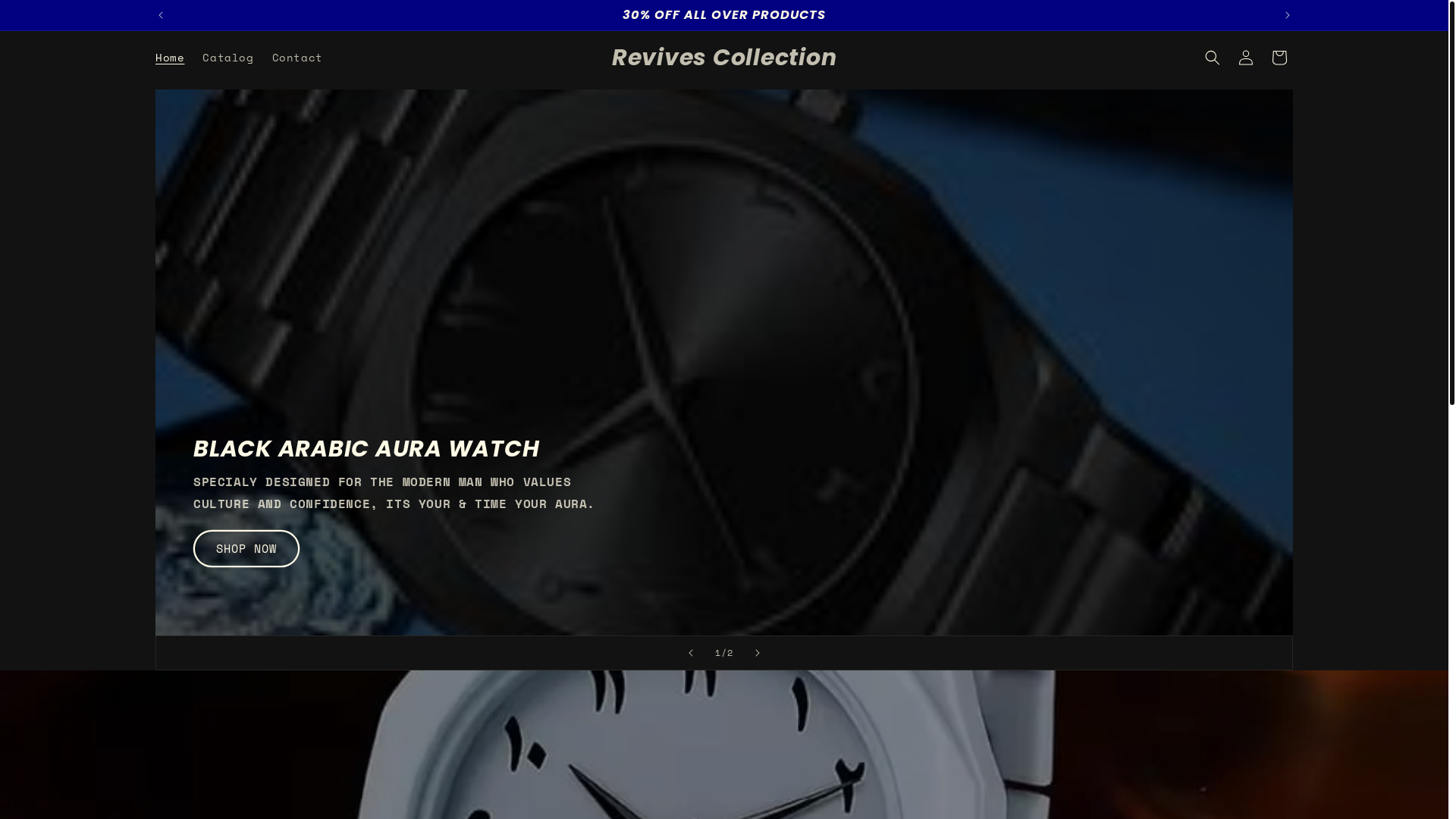 website screenshot of https://revivescollections.store/