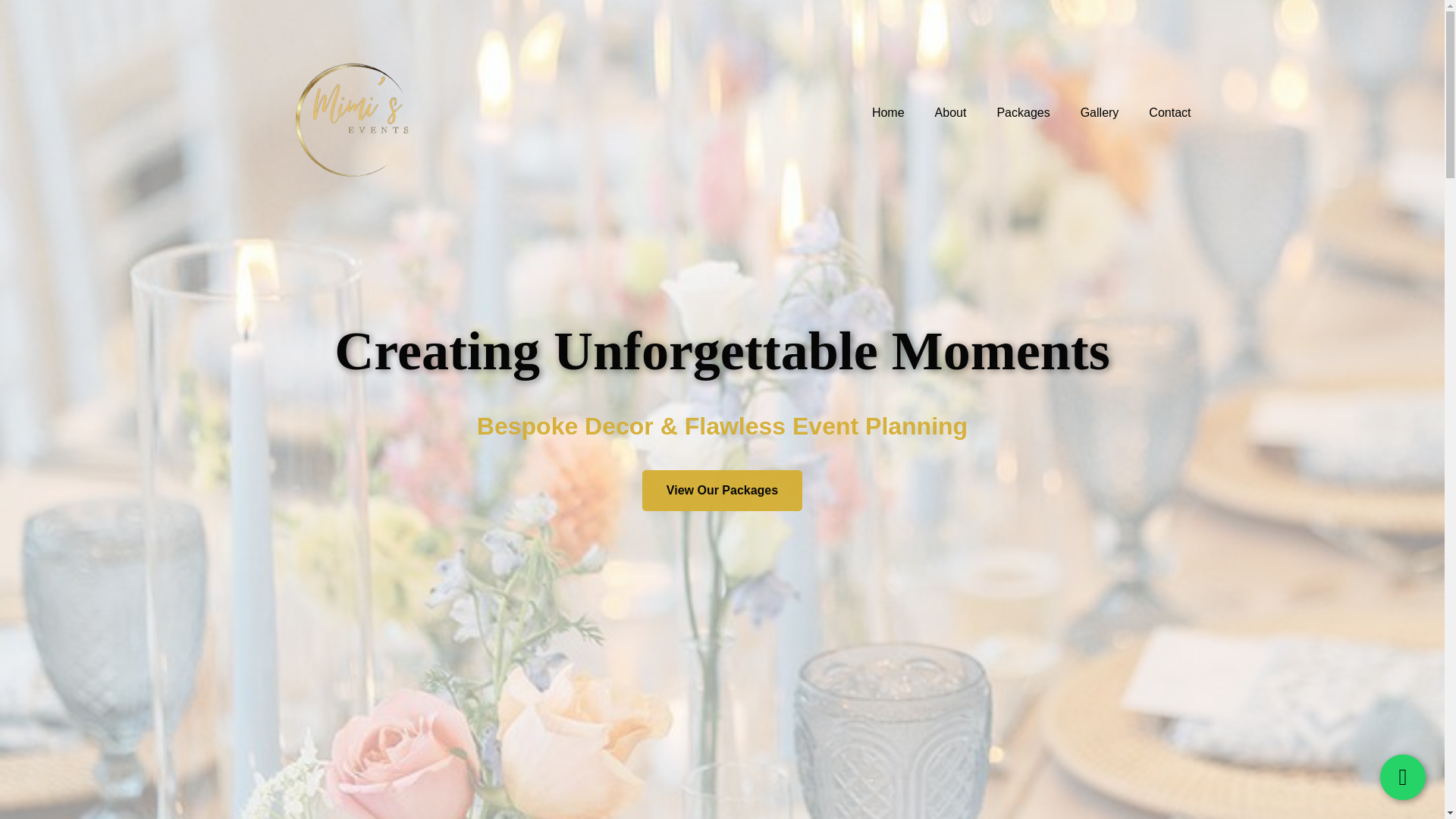 website screenshot of https://mimievents.co.za/