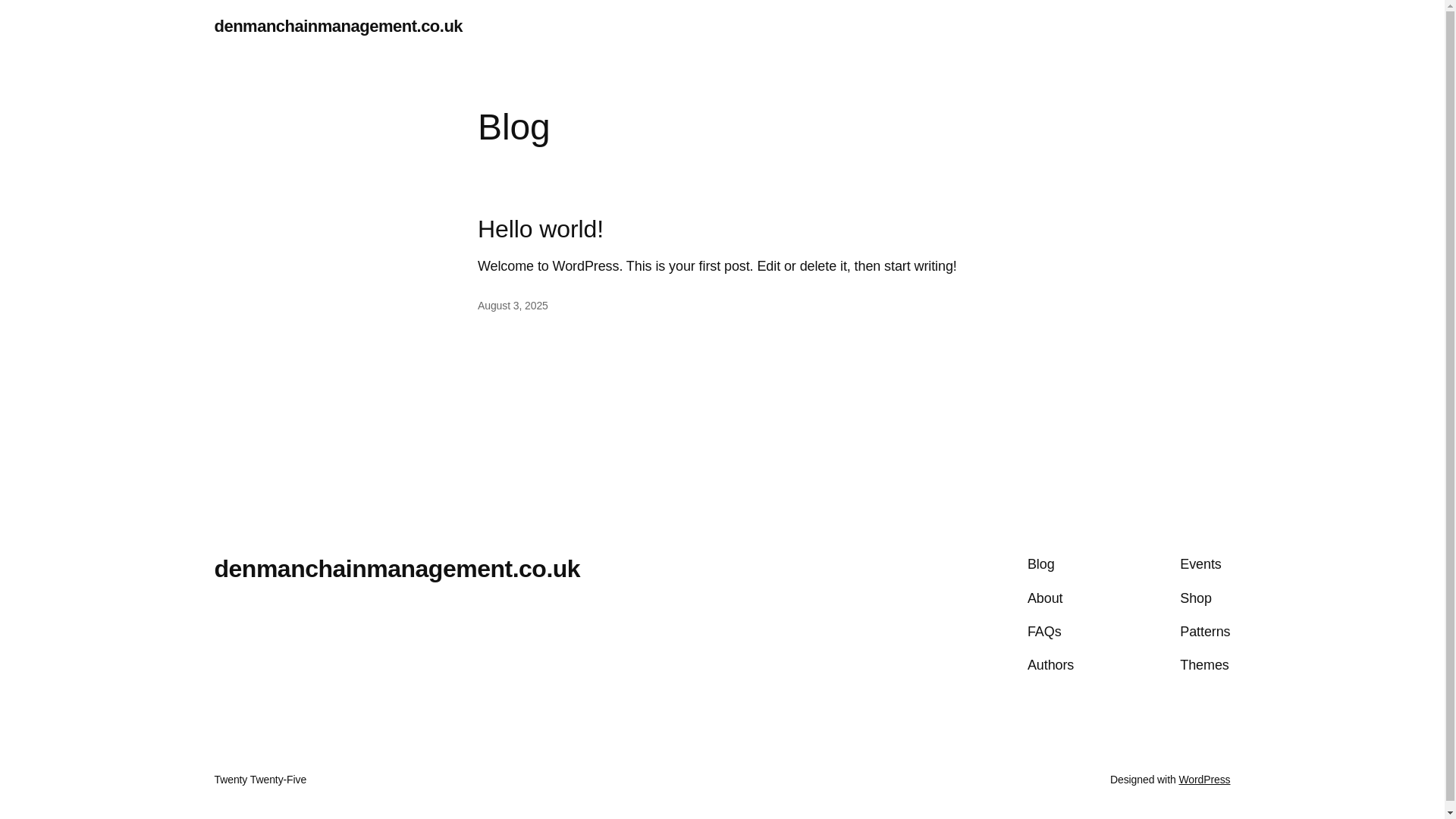 website screenshot of https://denmanchainmanagement.co.uk/