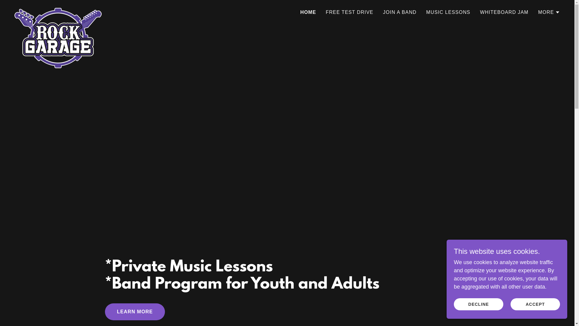 website screenshot of https://rockgaragemusic.com/